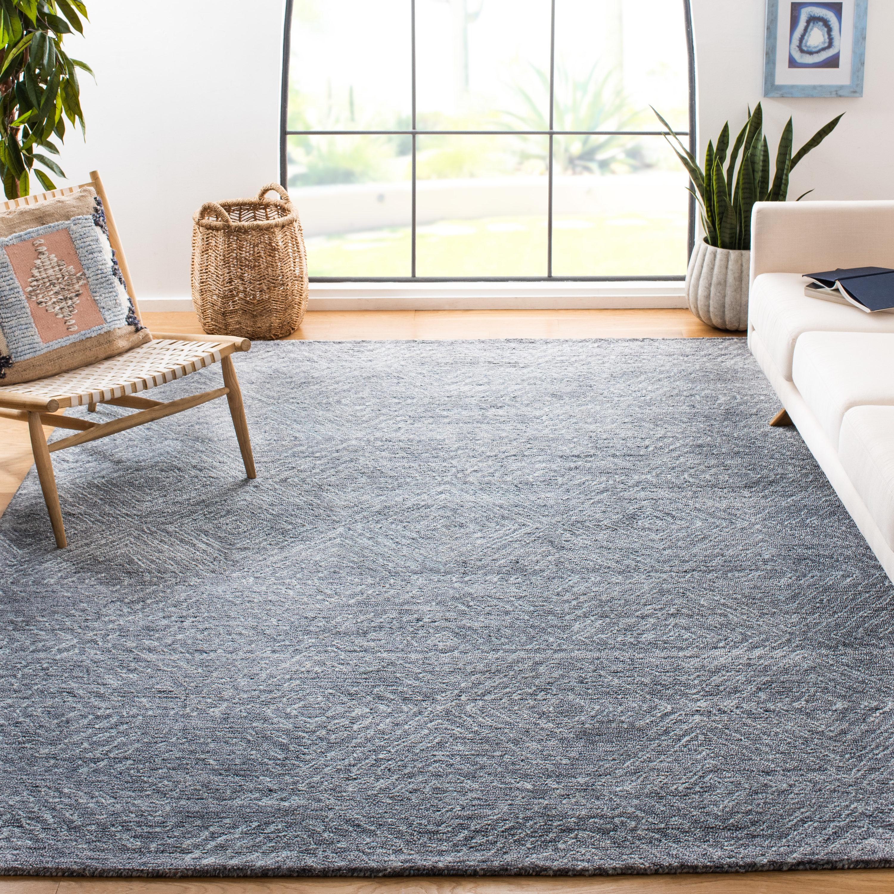 George Oliver Abstract Hand Tufted Performance Geometric Rug
