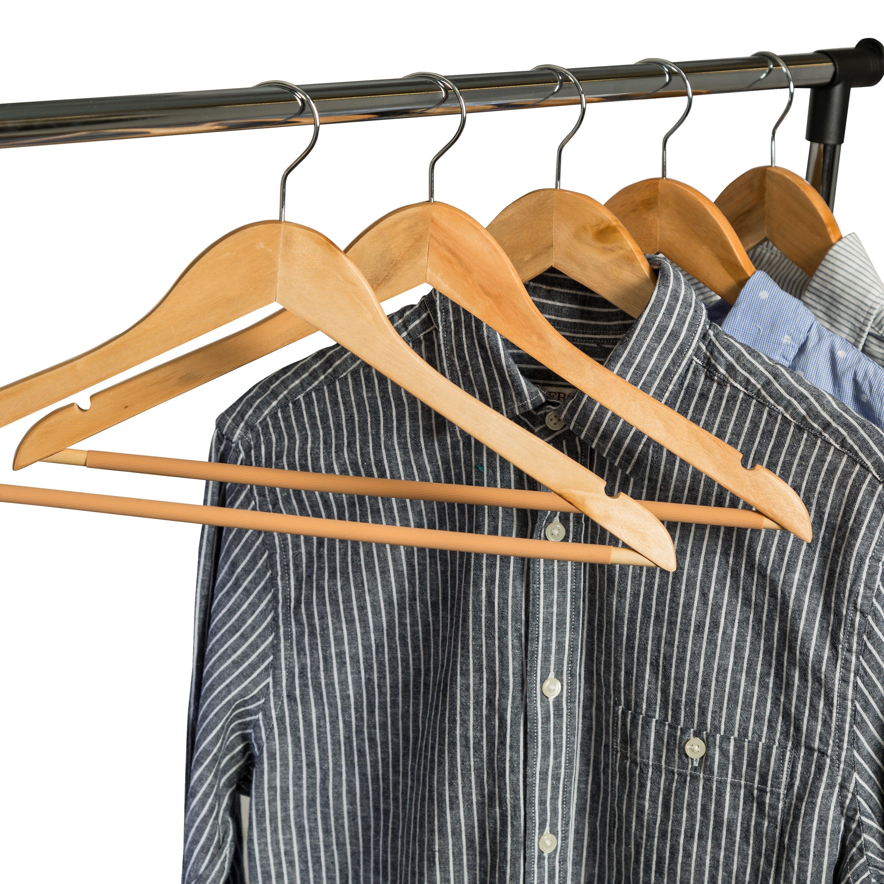 Wood Non-Slip Standard Hanger for Dress/Shirt/Sweater (Set of 24)