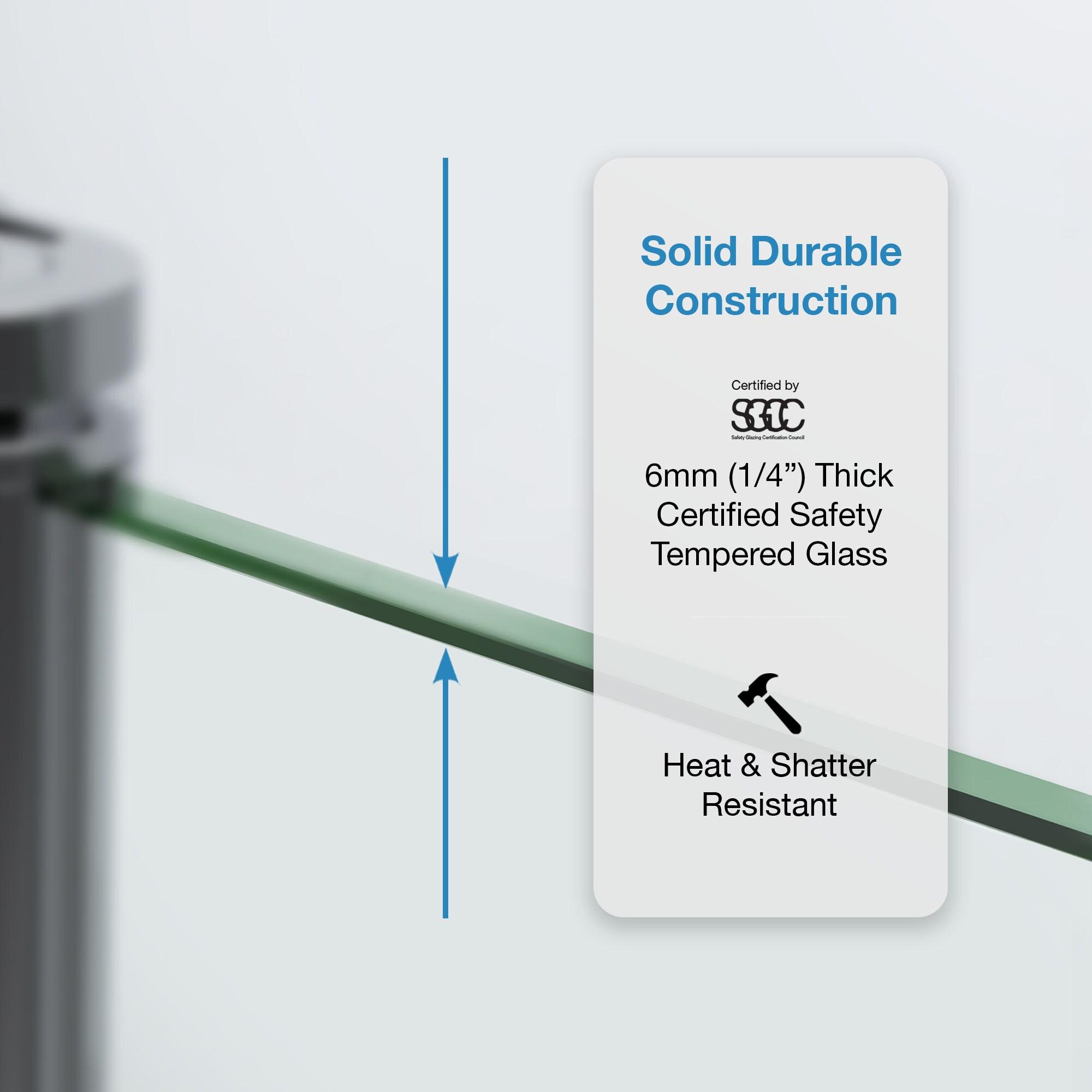 Ove Decors Breeze_36_without_walls OVE Decors Breeze Premium 40 in. Round Shower Kit w/ Clear, Base in Chrome Finish