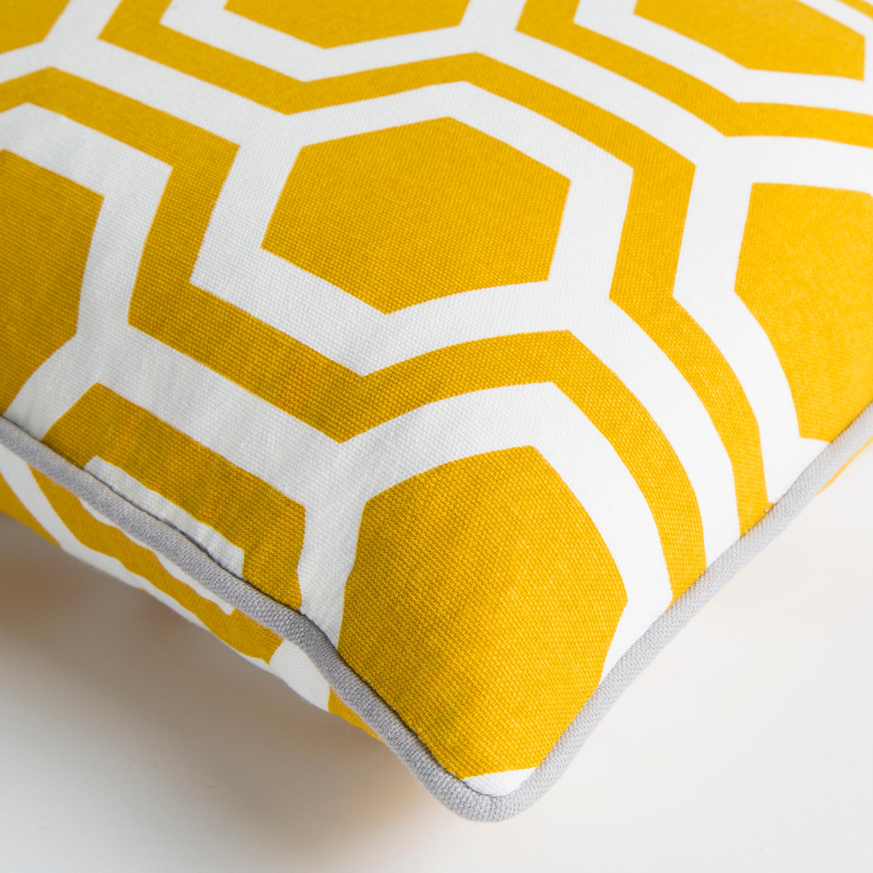 Inga Geometric Cotton Reversible Throw Pillow