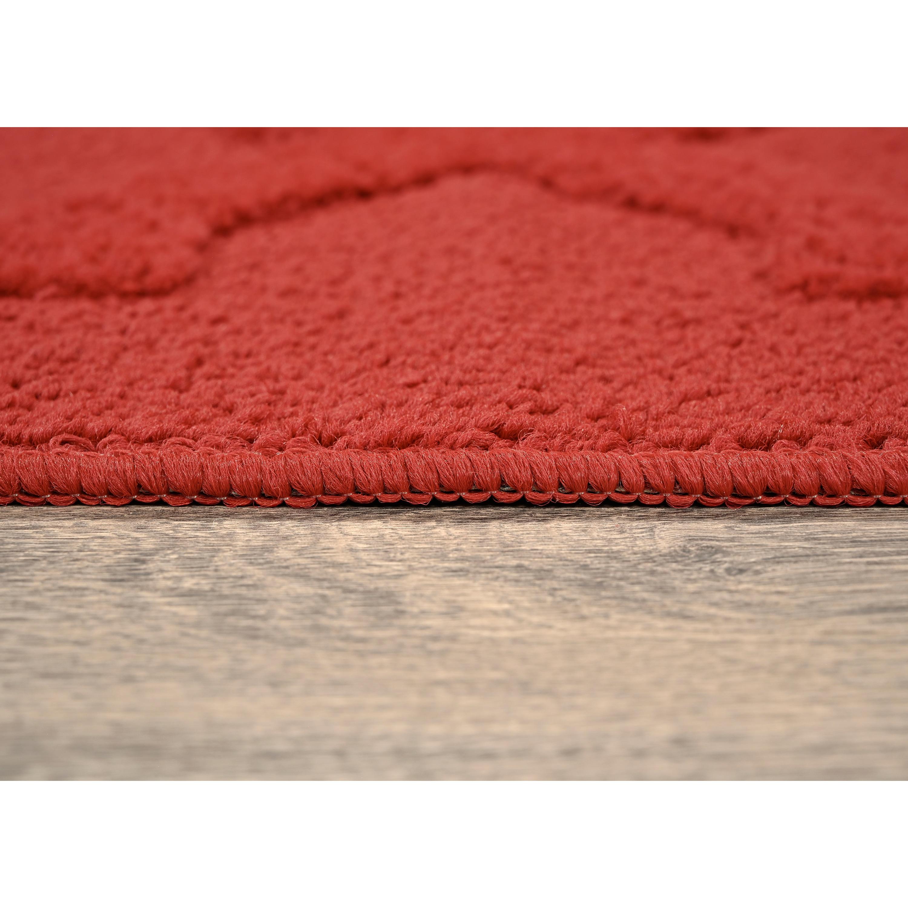 Garland Rug Quatro Polypropylene Chili Red Indoor Area Rug, 7'6" x 9'6"