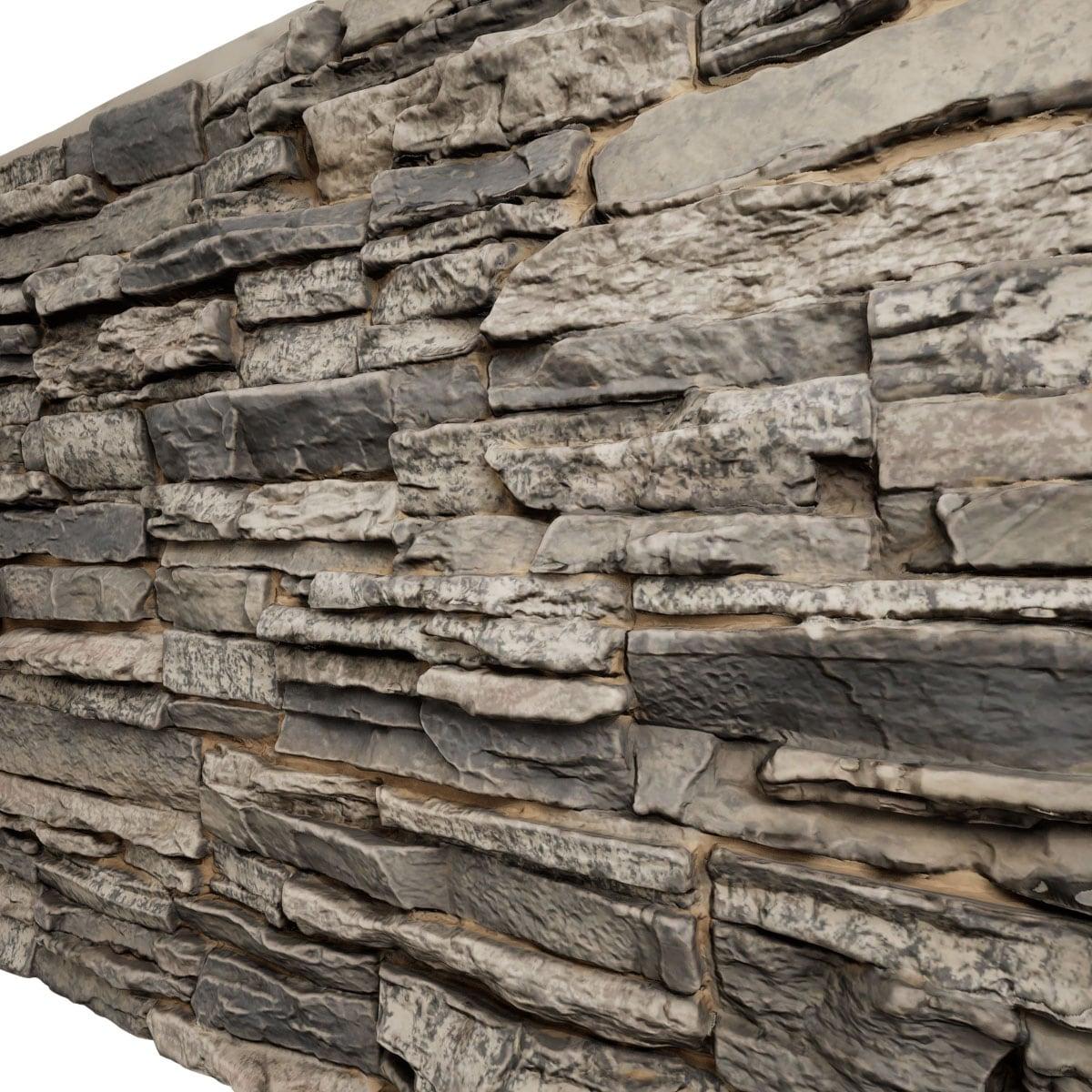 Canyon Ridge Stacked Faux Stone 45.75" x 24.5" Wall Paneling