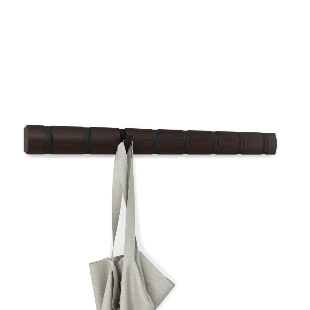 Umbra Flip Solid Wood Wall 8 - Hook Wall Mounted Coat Rack