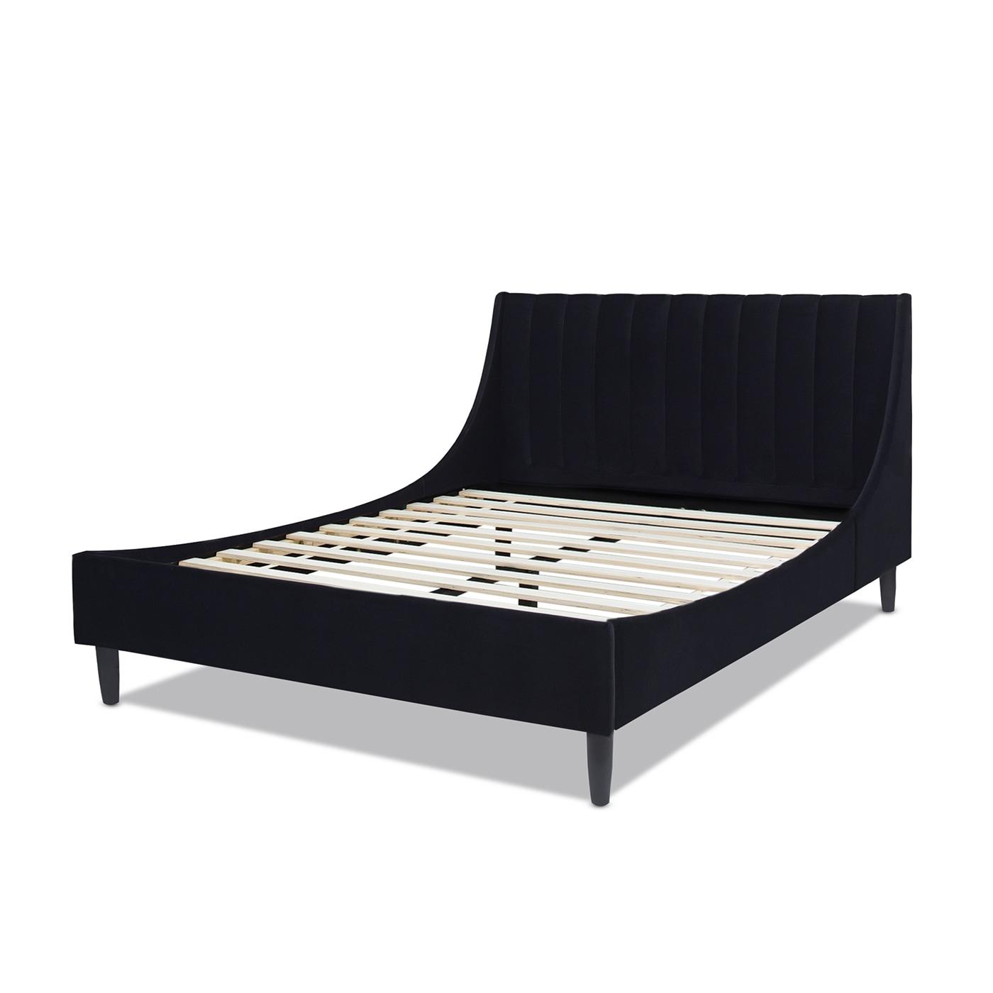 Sandy Wilson Home Aspen Upholstered Platform Bed Queen Anthracite Black