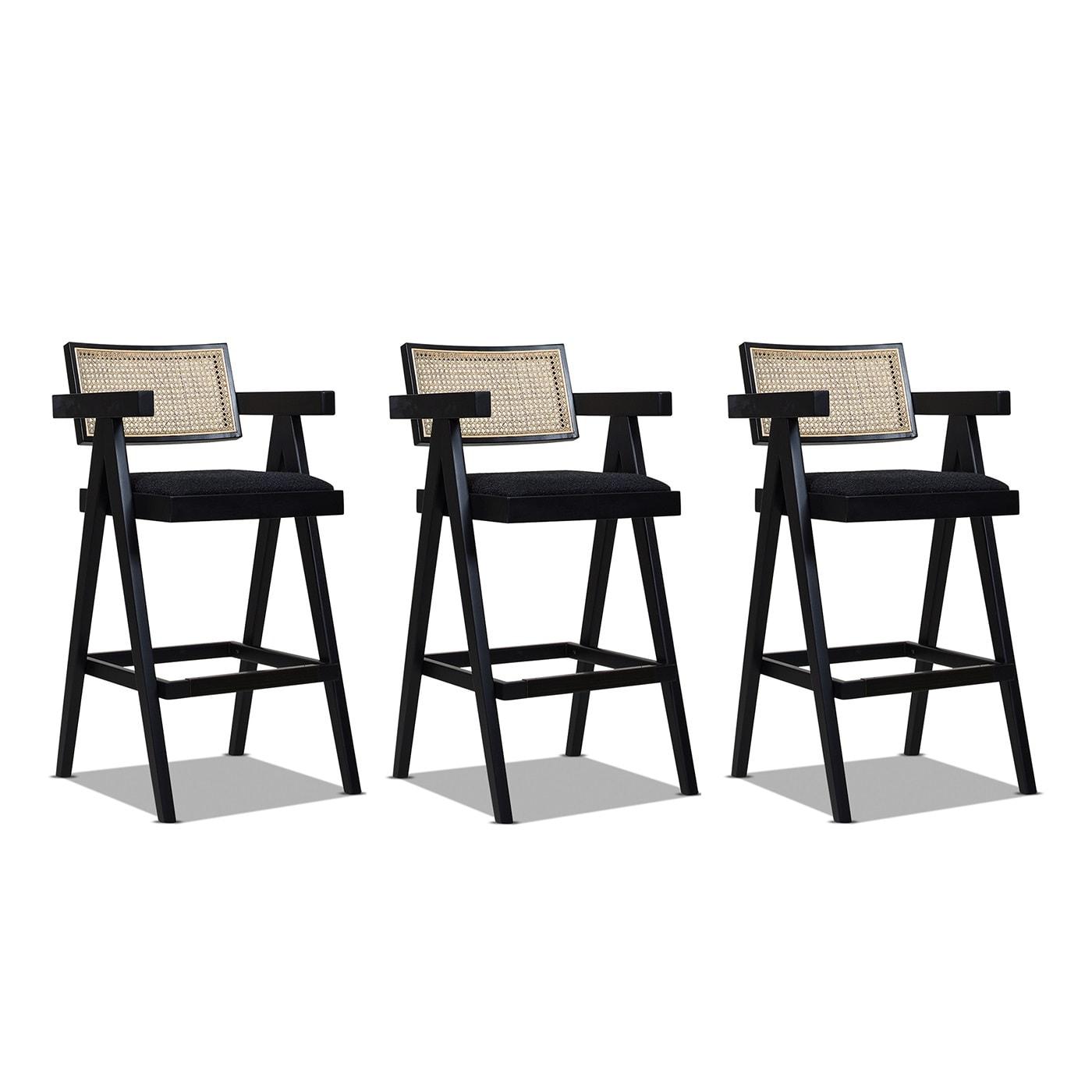 Jennifer Taylor Home Milan 29.5" Modern Resin Webbing Back Bar Stool with Arms