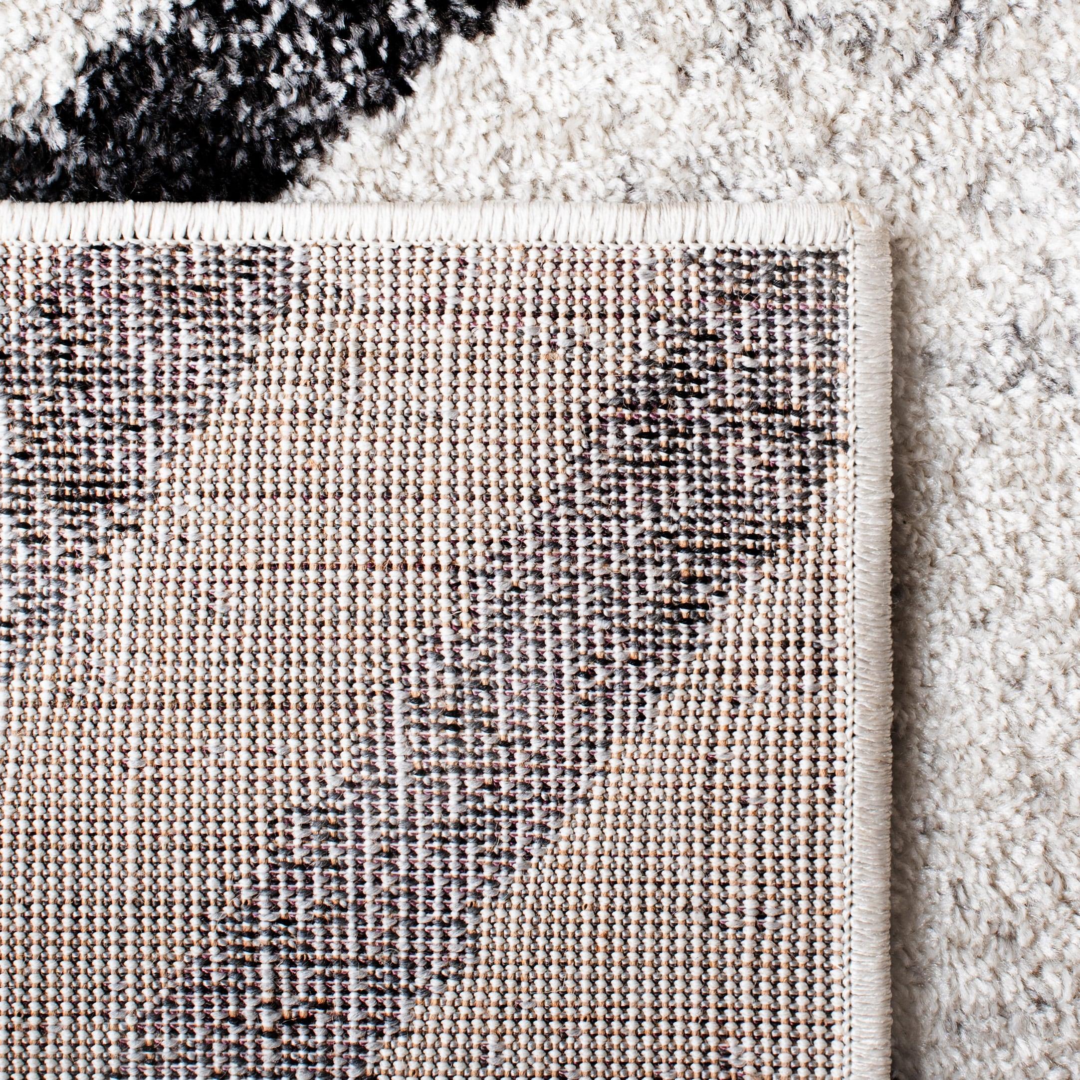 Adirondack ADR253 Machine Made Indoor Area Rug - Ivory/Charcoal - 5'-1"x7'-6" - Safavieh