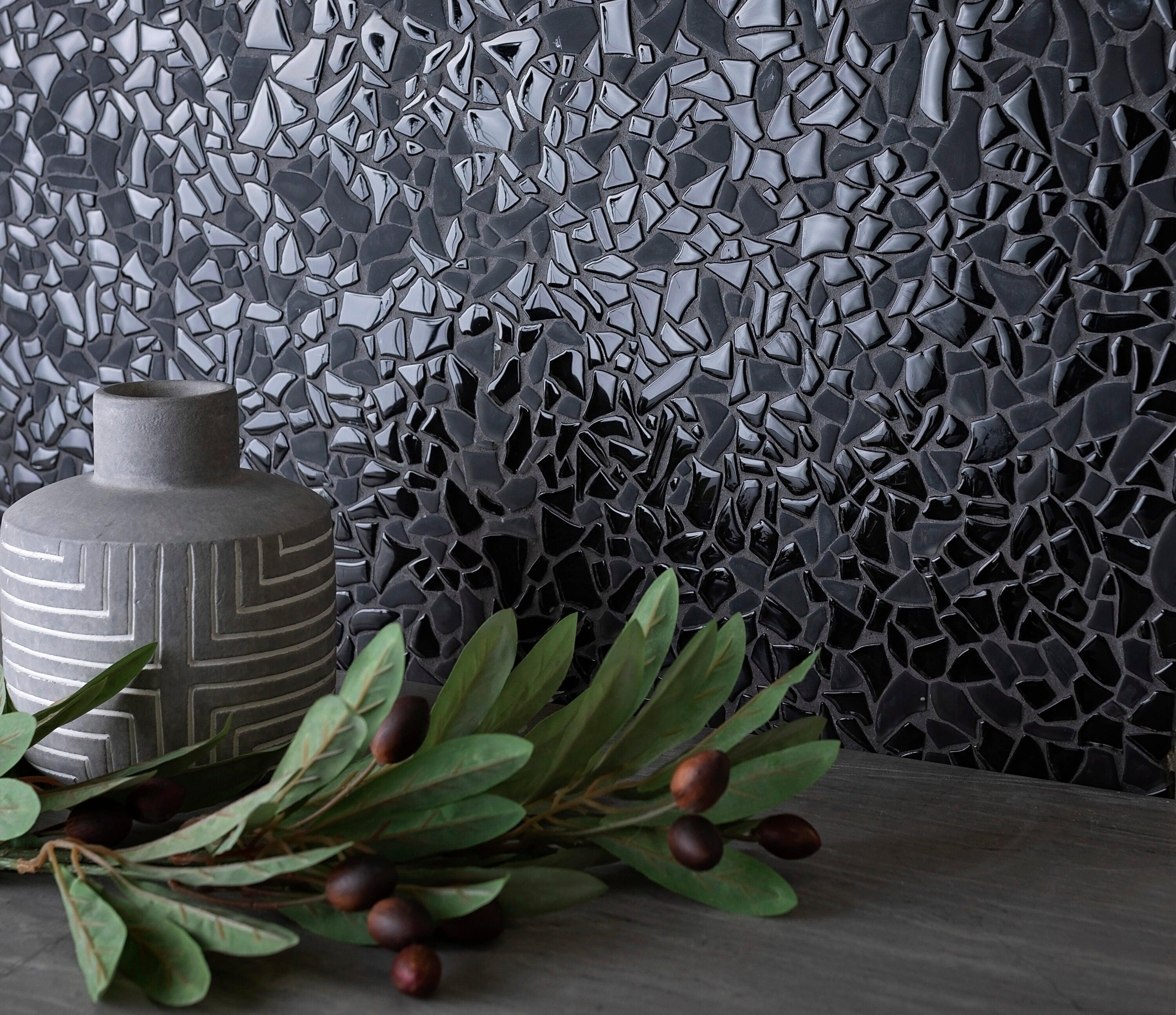 Apollo Tile Glass Pebbles Mosaic Wall & Floor Tile