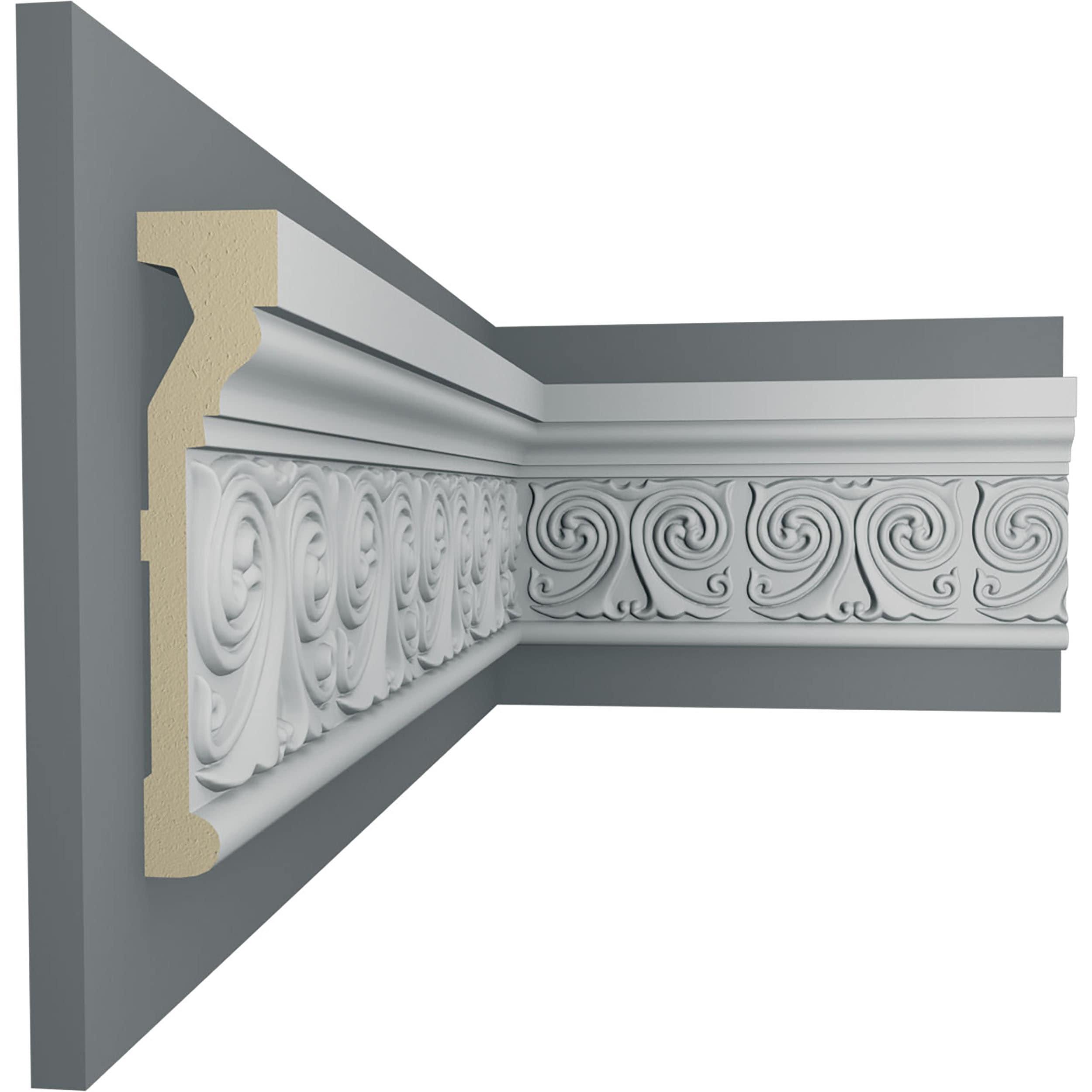 Ekena Millwork Ralston 4.63'' H x 95.88'' W x 1'' D Urethane Chair Rail