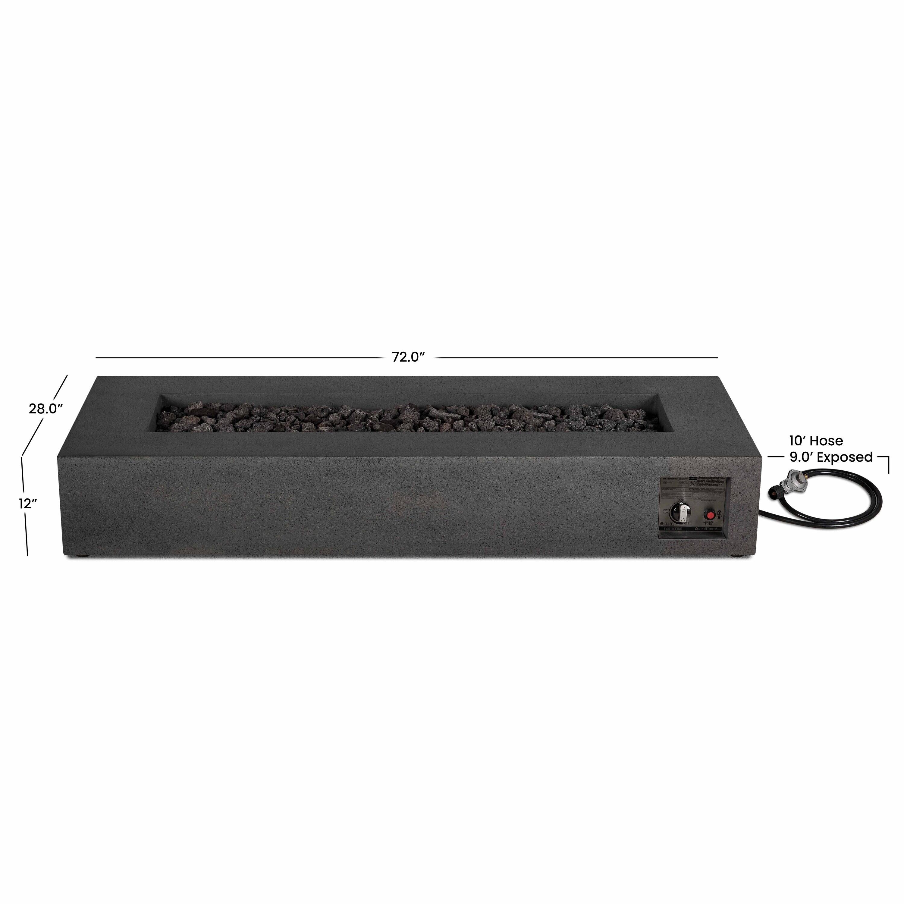 Magnus Fire Table - Carbon / Long Rectangle