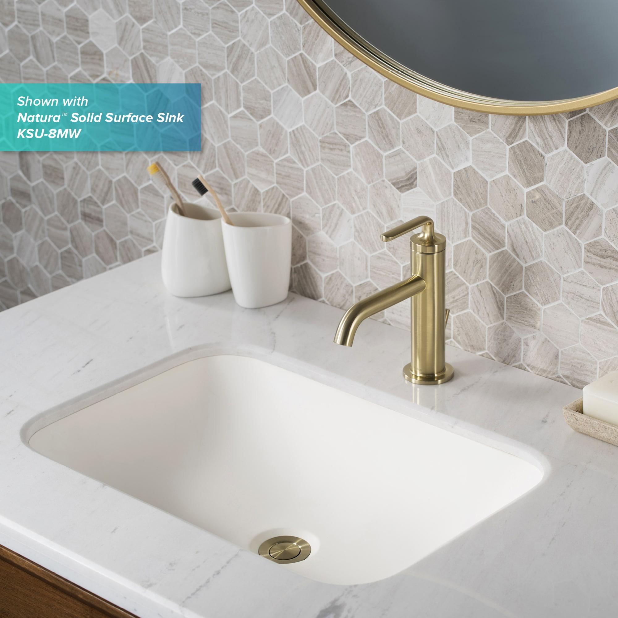 KRAUS Ramus Single Handle Bathroom Sink Faucet with Lift Rod Drain