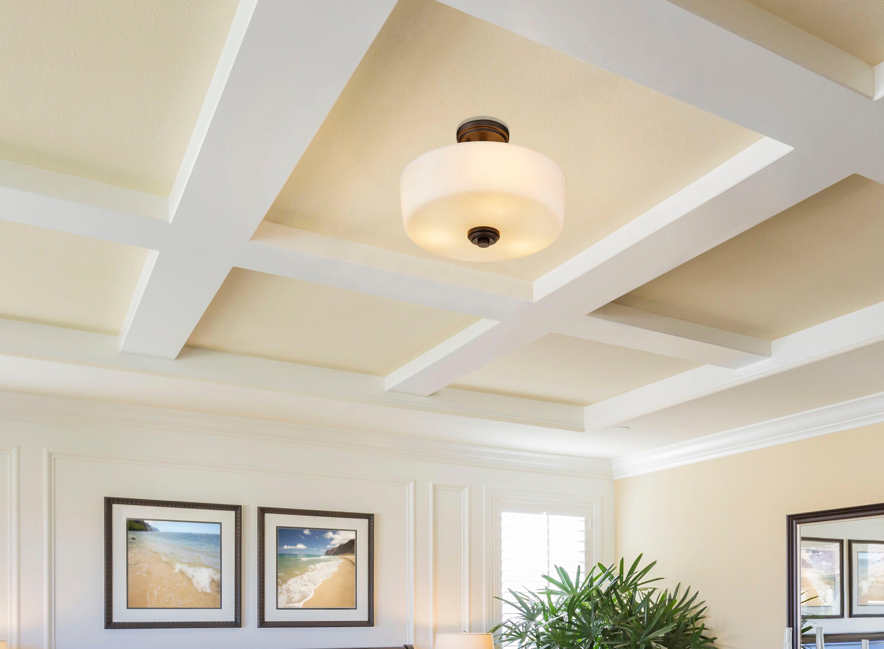 Z-Lite Arlington 3 - Light Semi-Flush Mount in  Bronze