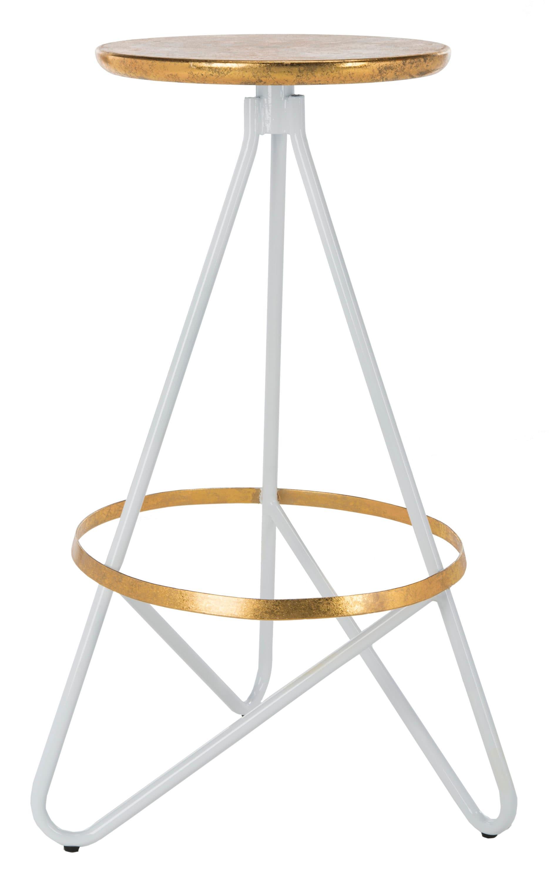 Galexia Bar Stool - BST3200 - Gold/White - Safavieh