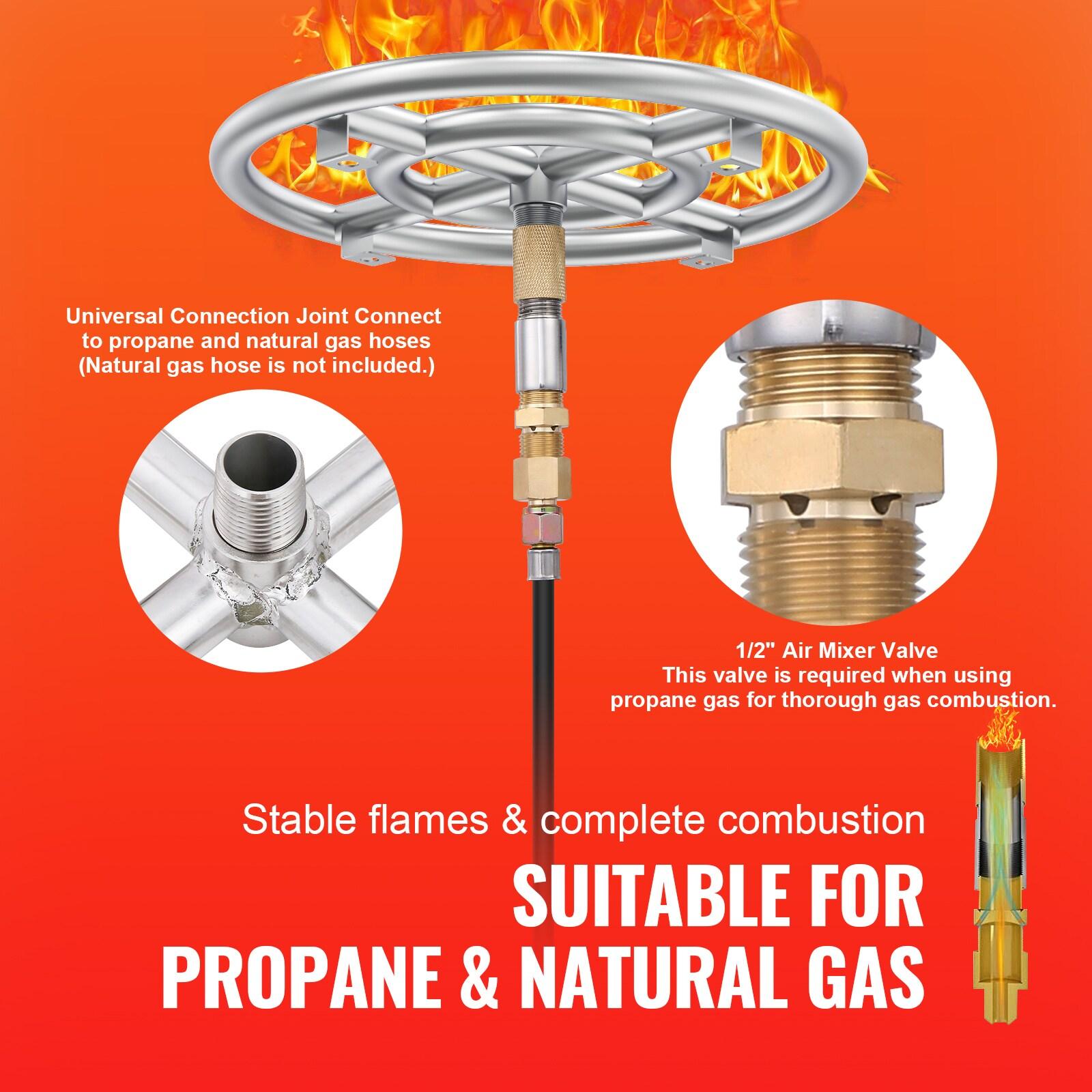 VEVOR 12'' Round Stainless Steel Fire Pit Accessory
