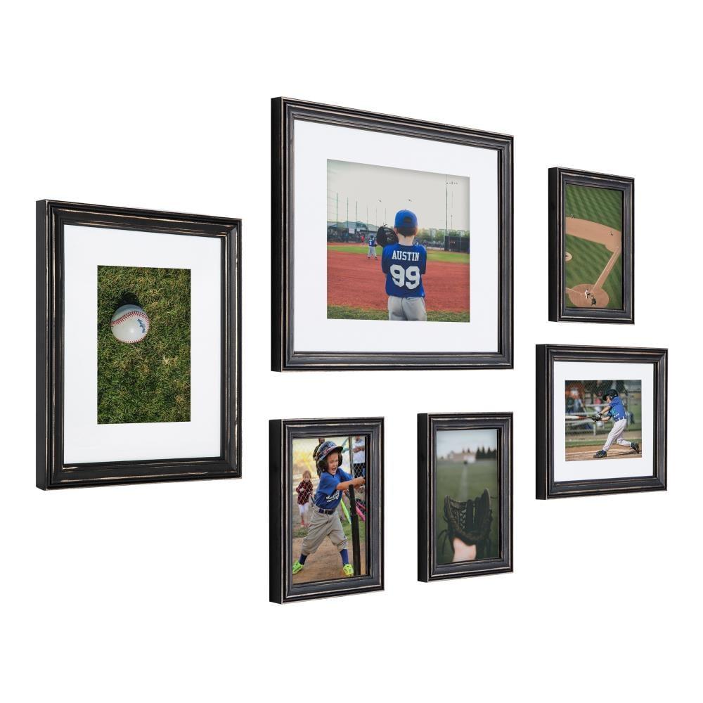 6pc Bordeaux Frame Box Set Black - Kate & Laurel All Things Decor: Wall Display, Sawtooth Hanger, Wood Material