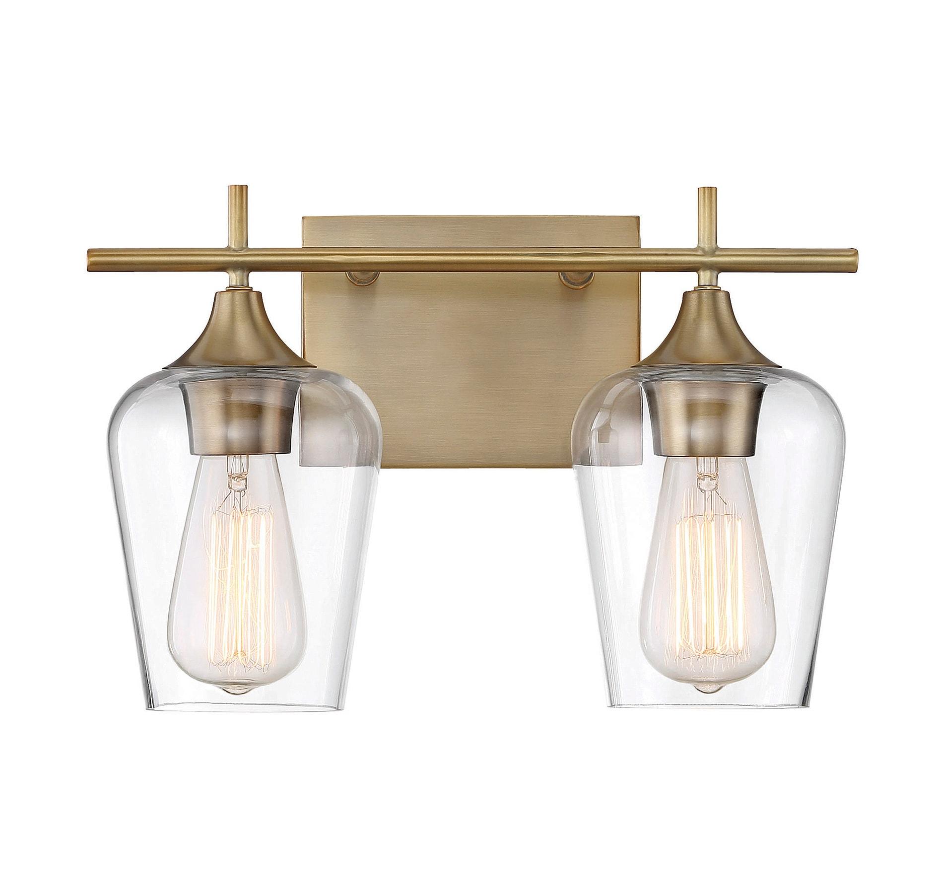 Savoy House Octave 2 - Light Vanity in  Warm Brass