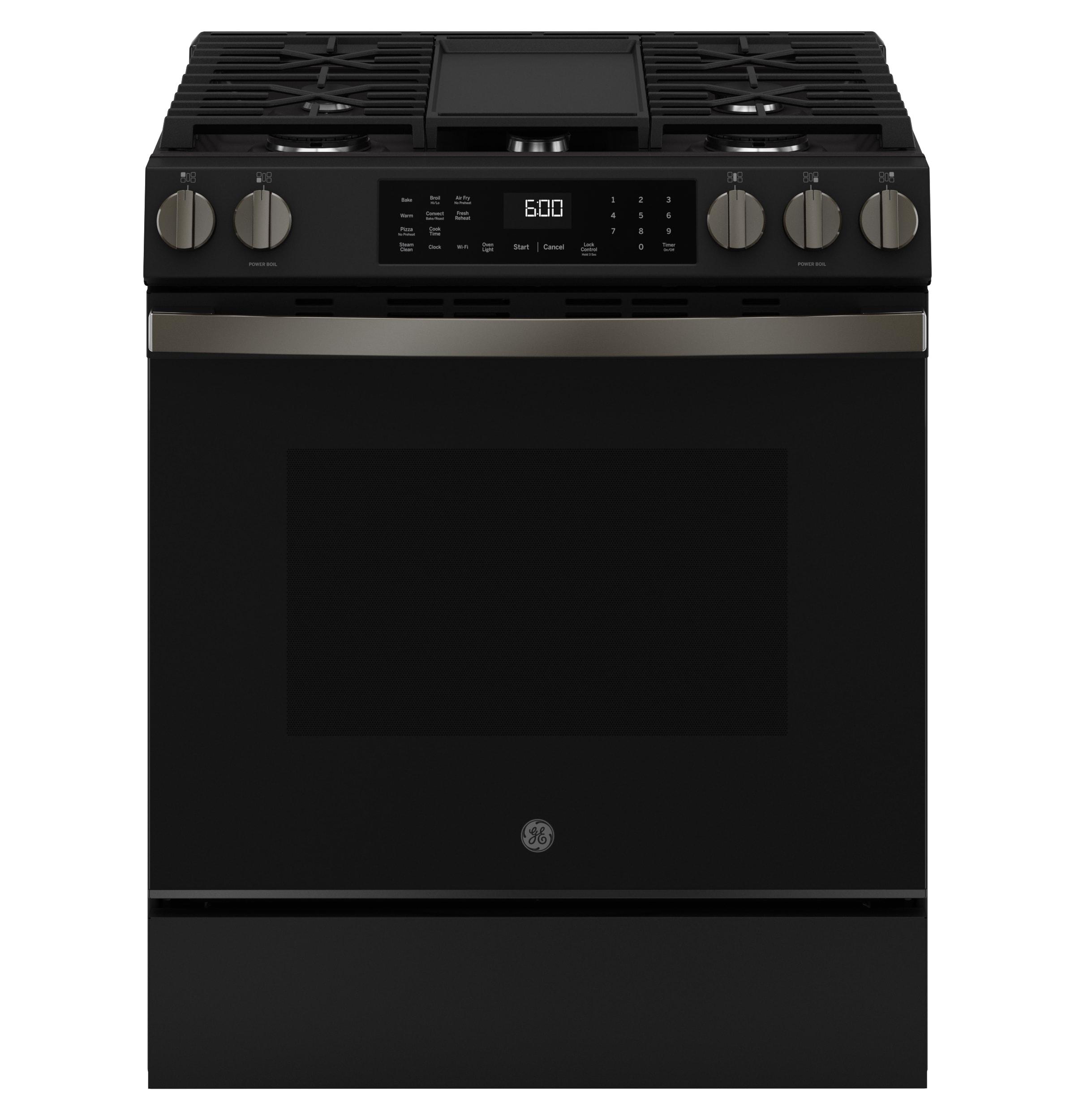 GE 30" Slide-In Front-Control Convection Gas Range with No Preheat Air Fry GGS600AVDS