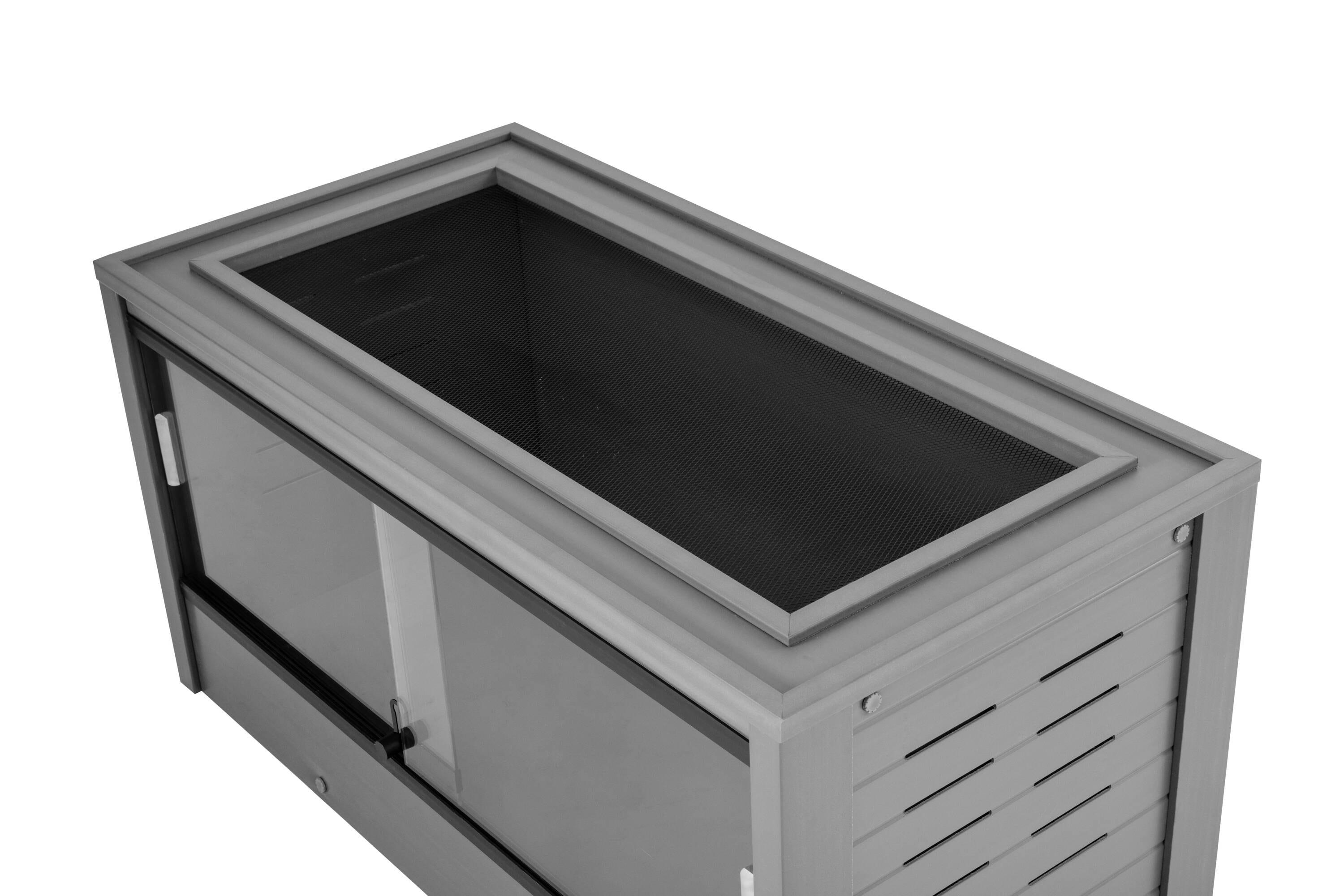 New Age Pet® ECOFLEX® 36 in. Mojave Reptile Terrarium Lounge - Durable Composite Habitat with Ventilated Side Panels, Removable Sliding Glass Doors and Mesh Screen Top for UV/Heat Lamp Setup