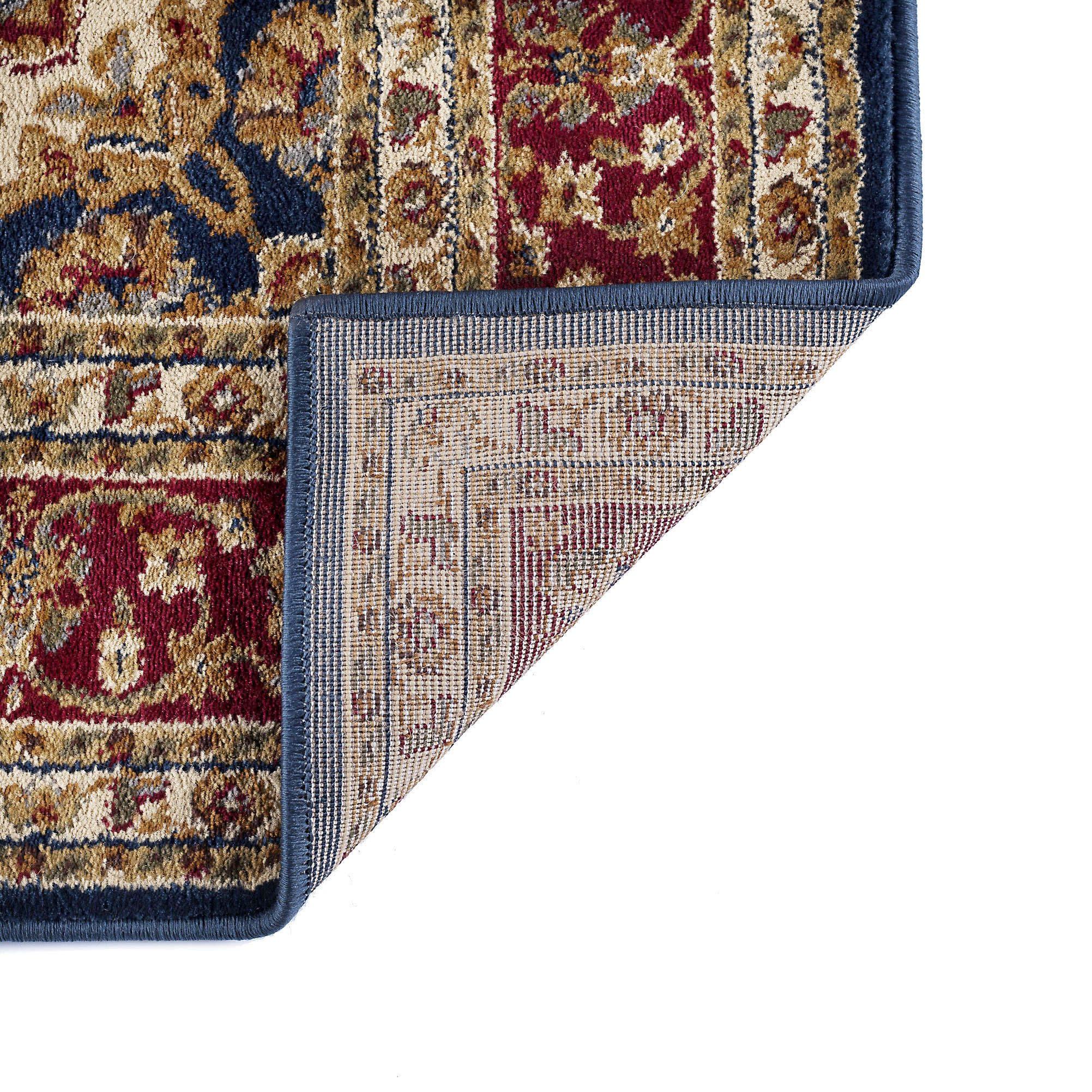 Tayse Sensation Area Rug 4787 NAVY Traditional Navy Blue Bordered Medallion 2' x 3' Rectangle
