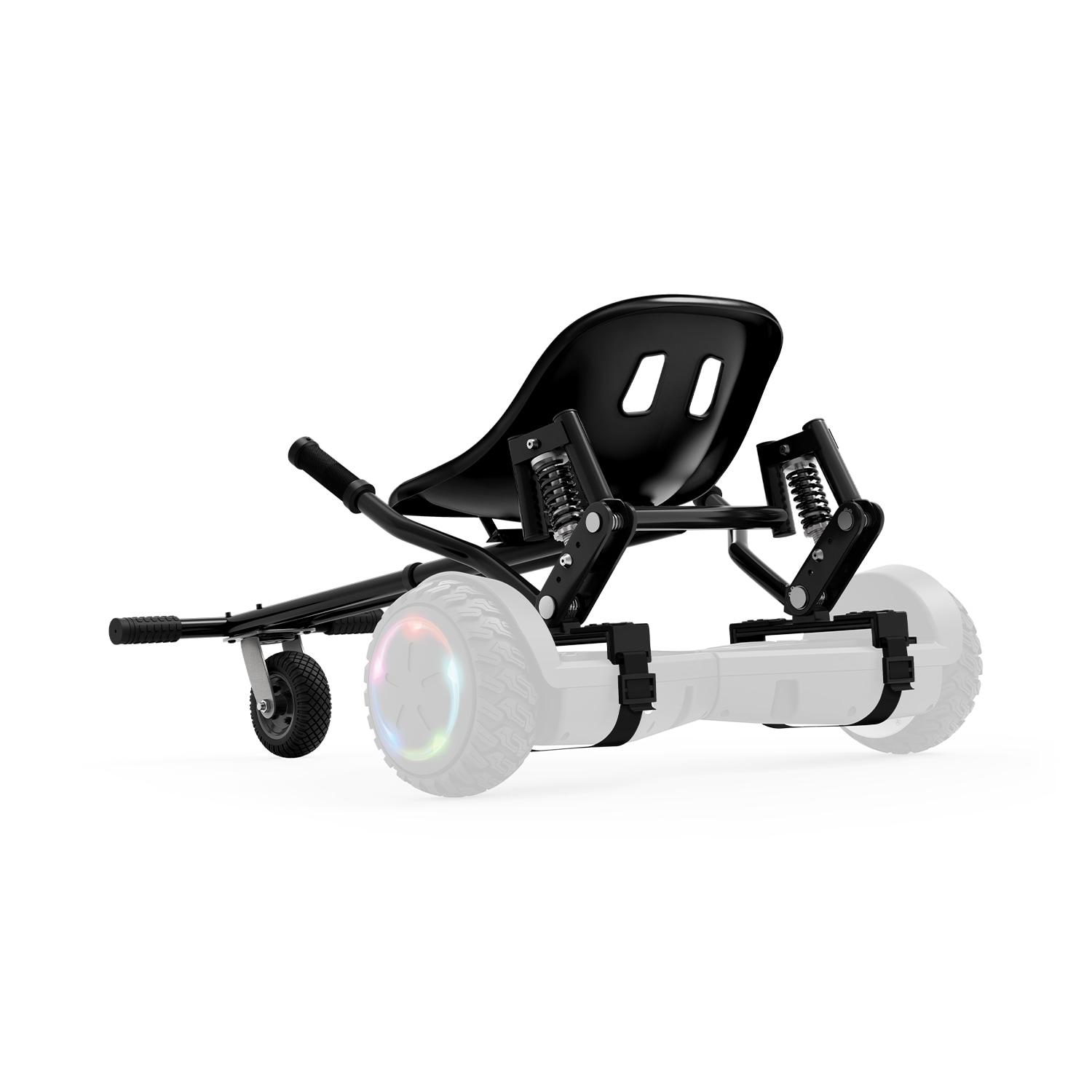 Jetson JetKart 2.0 Hoverboard Attachment, Ages 12+ and Teens, Black, Fits Most Hoverboards (6.5"-10"), Adjustable