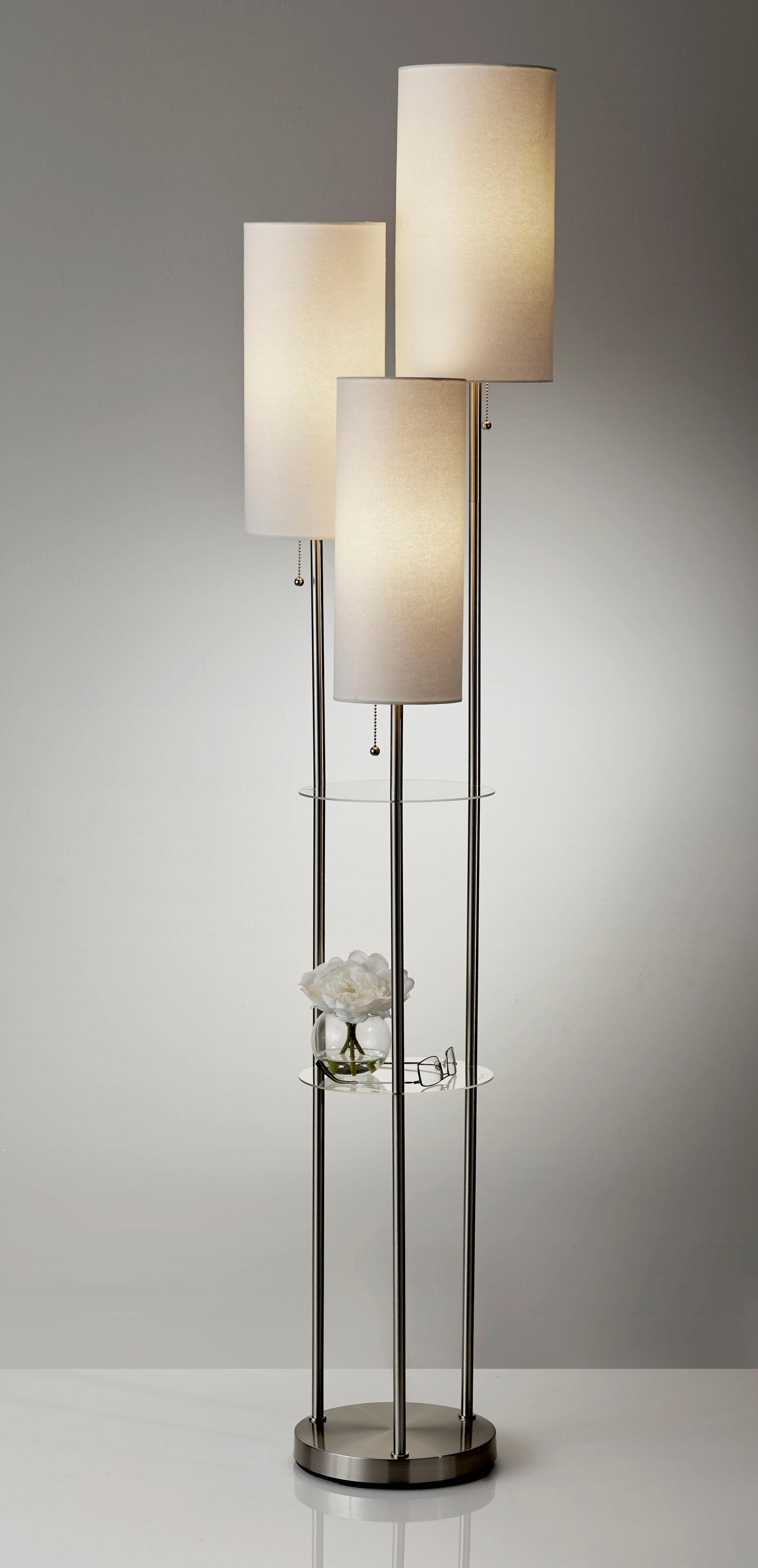 68" Trio Floor Lamp Silver - Adesso