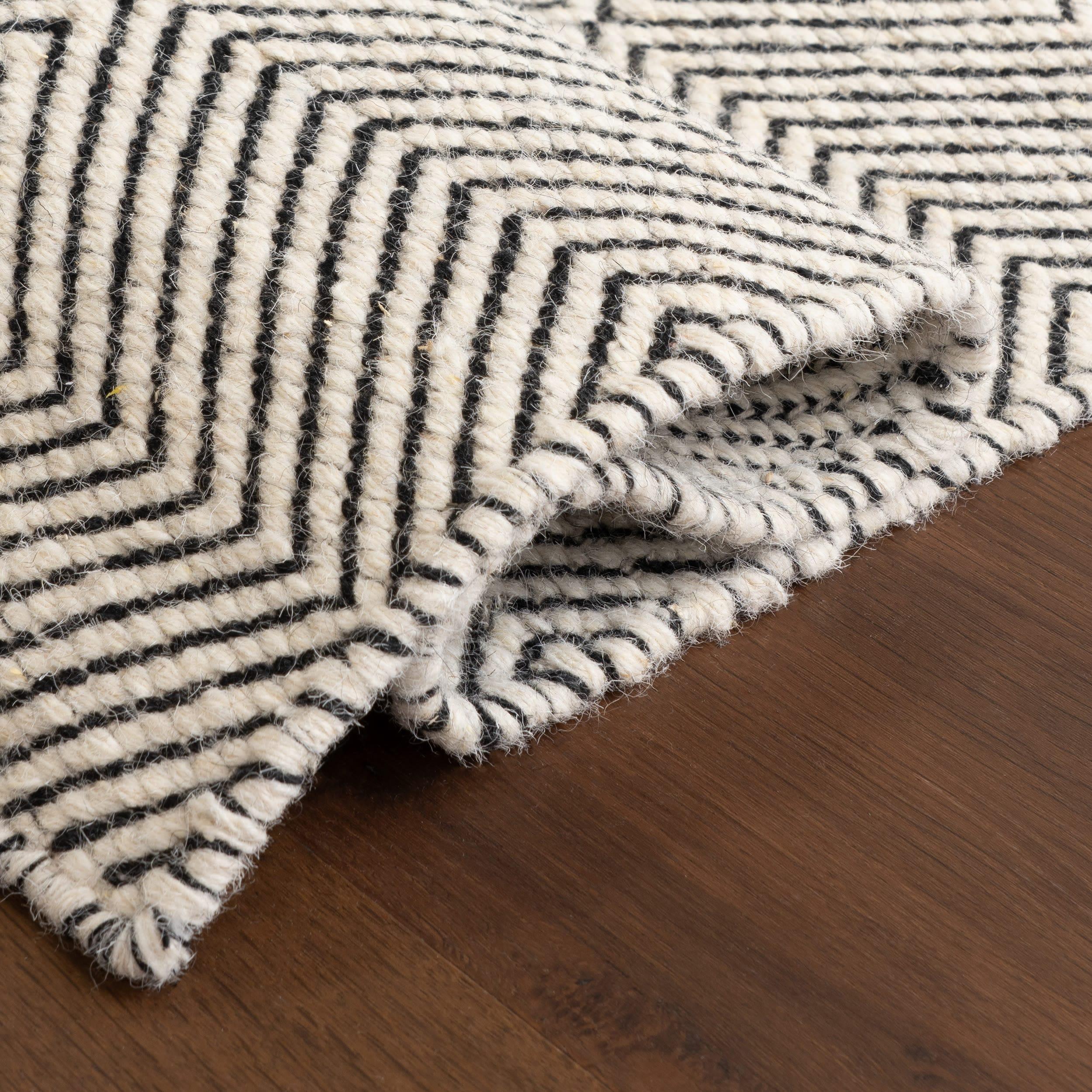 nuLOOM Hand Woven Ago Wool Accent Rug, 3' x 5', Ivory