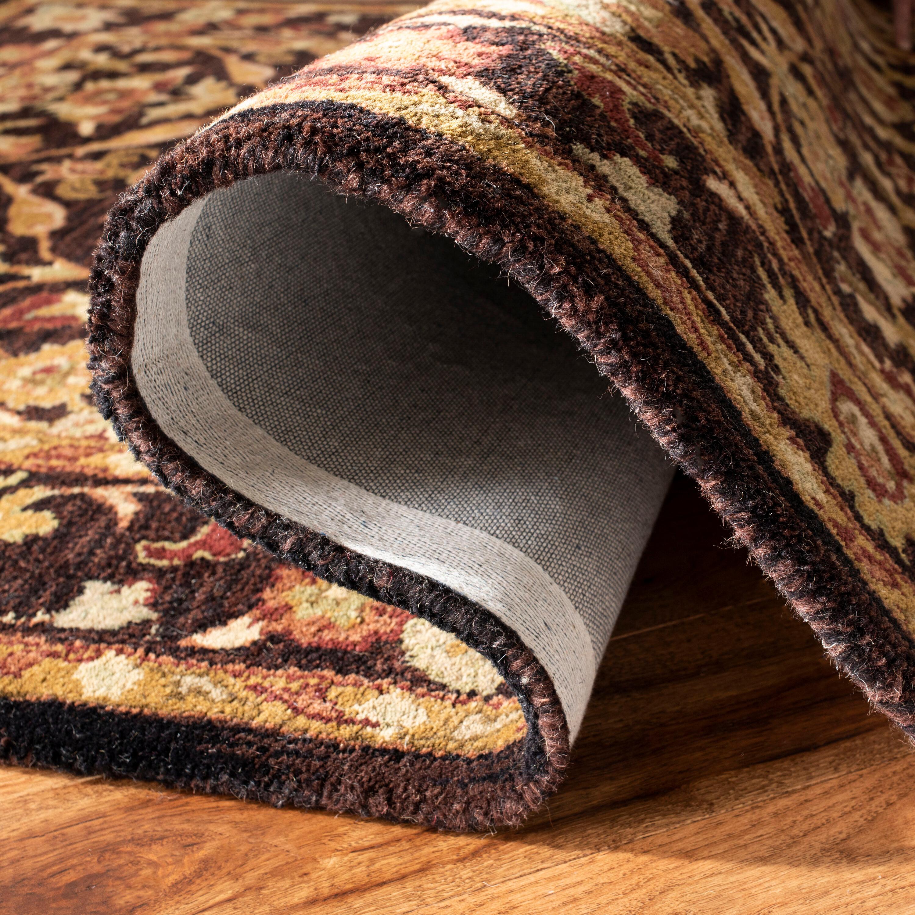Antiquity AT51 Hand Tufted Indoor Area Rug - Dark Plum/Gold - 4'x6' - Safavieh