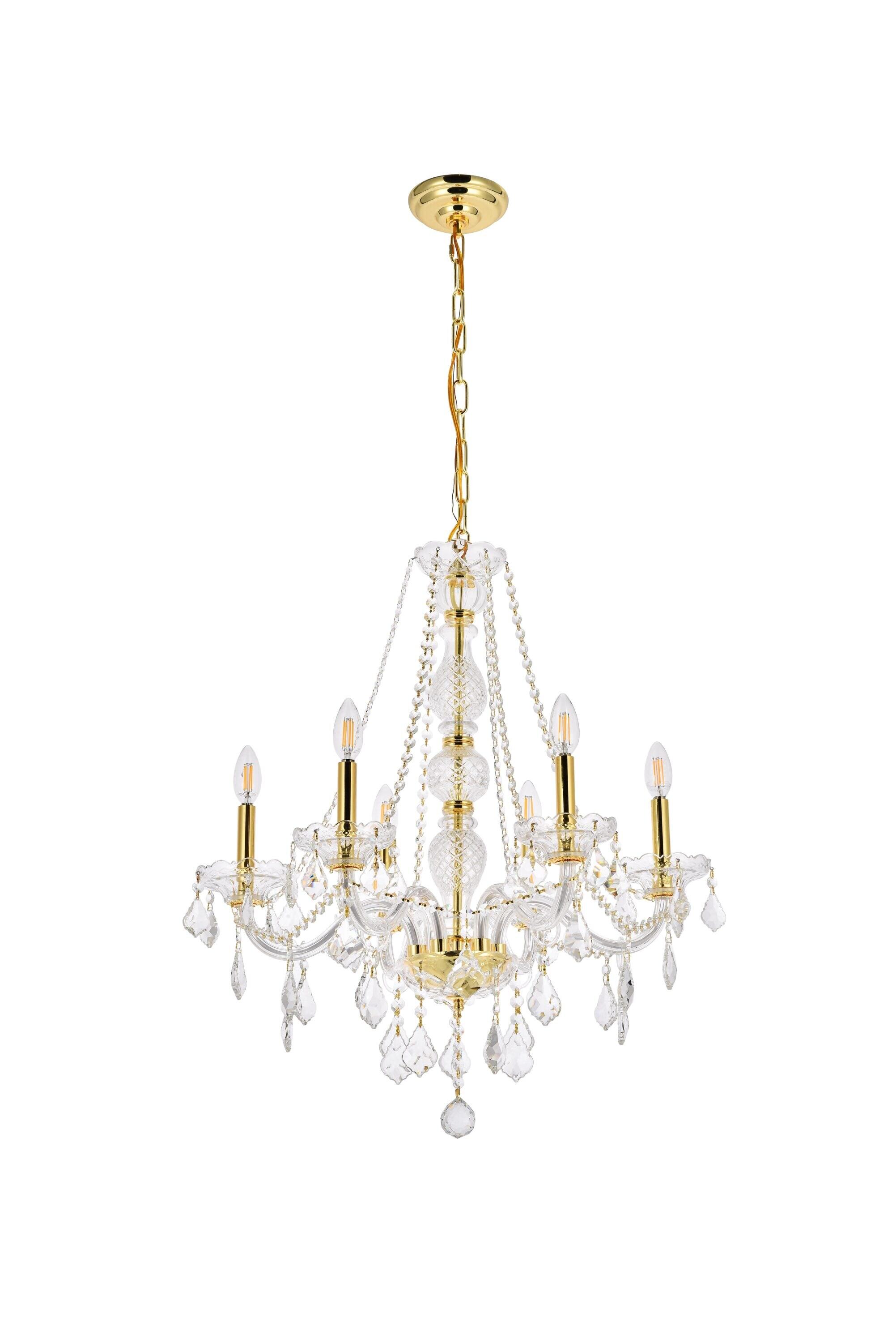Elegant Lighting Verona 6 - Light Chandelier in  Gold