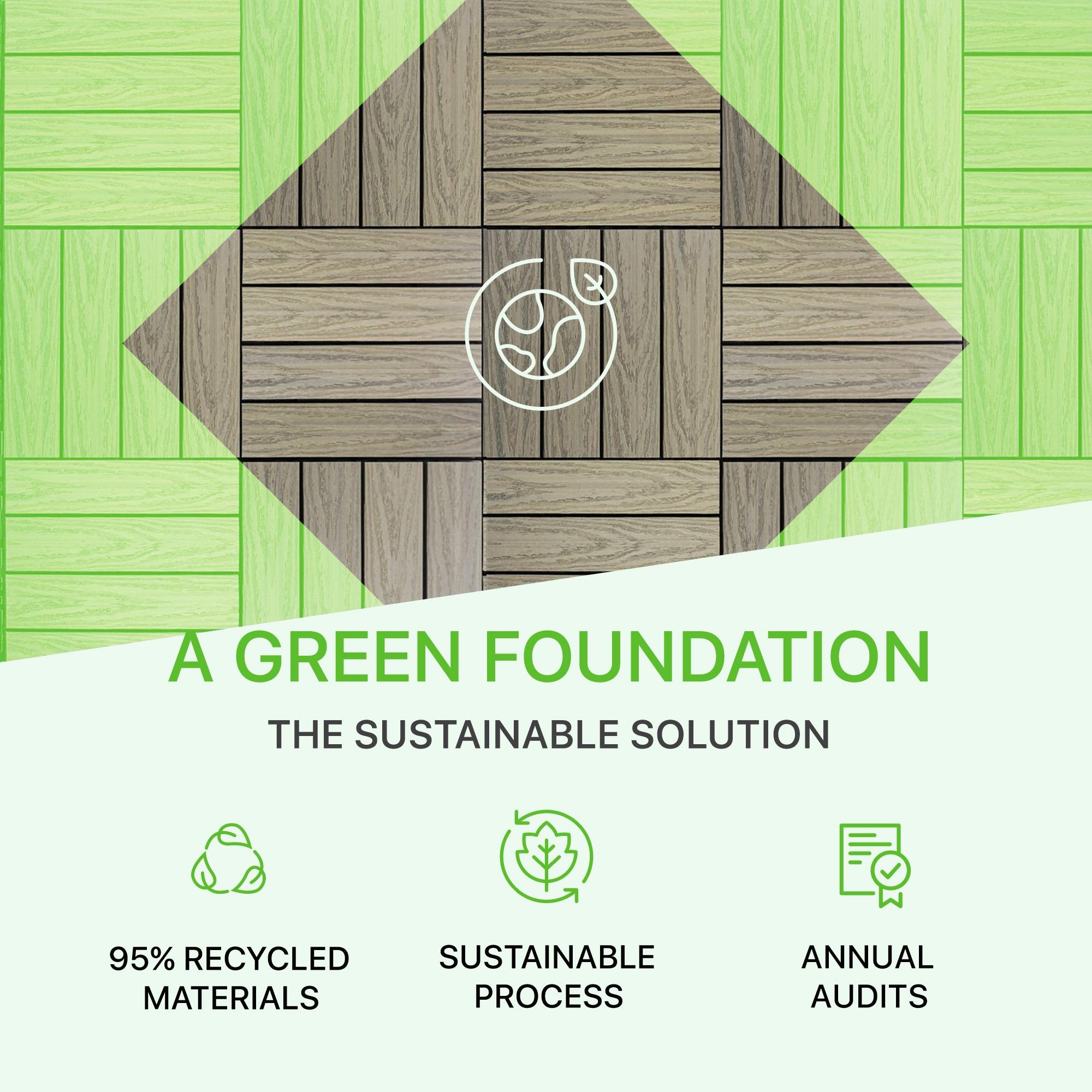 UltraShield Naturale Composite 12" x 12" Interlocking Deck Tile