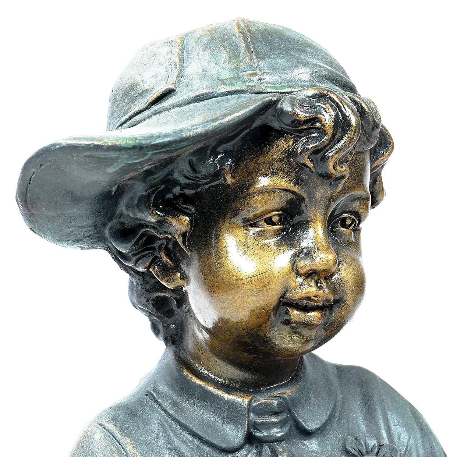 Alpine Corporation Girl and Boy Reading Statue Set, Includes 2 Statues