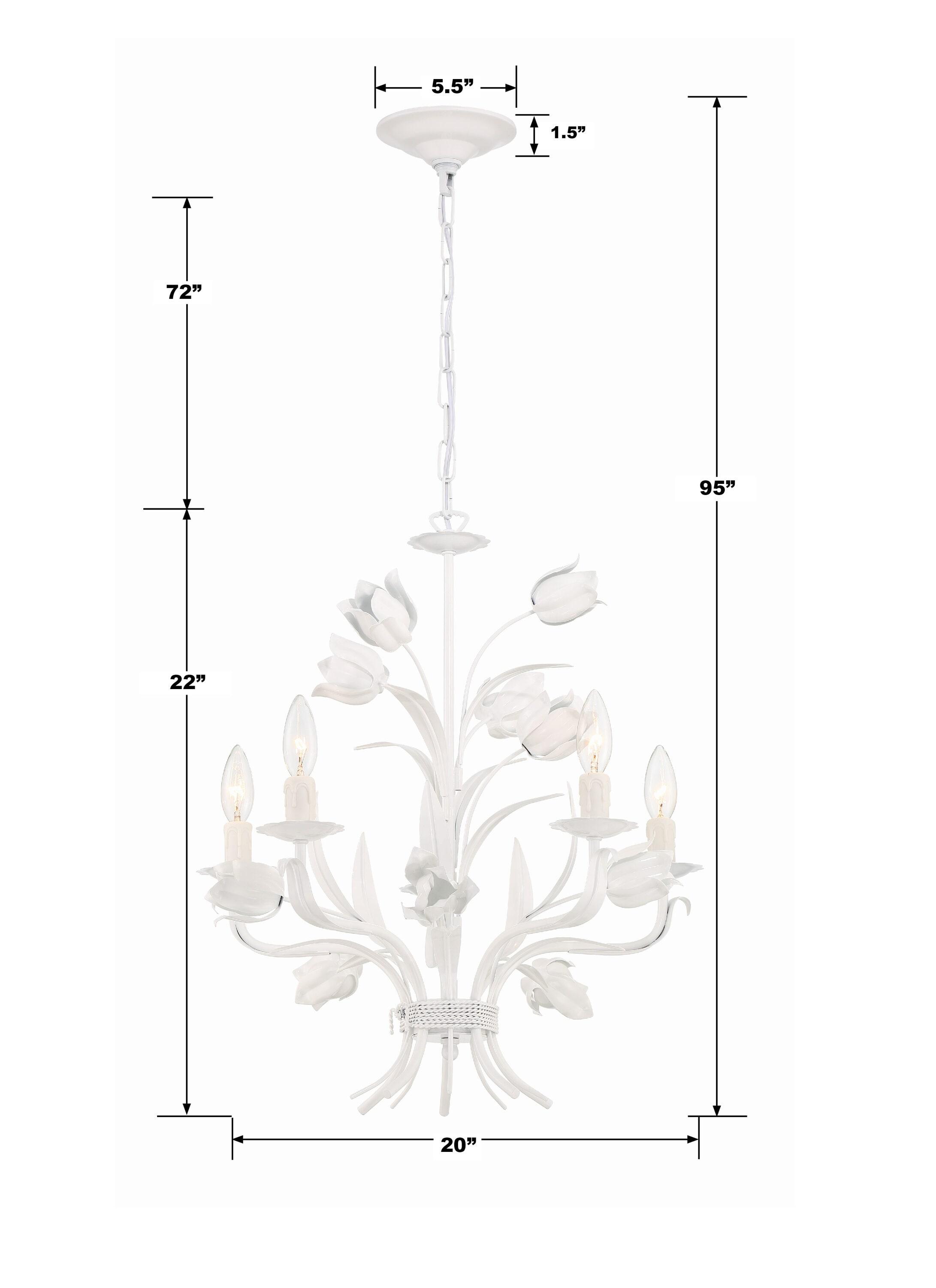 Crystorama Lighting Southport 5 - Light Chandelier in Wet White