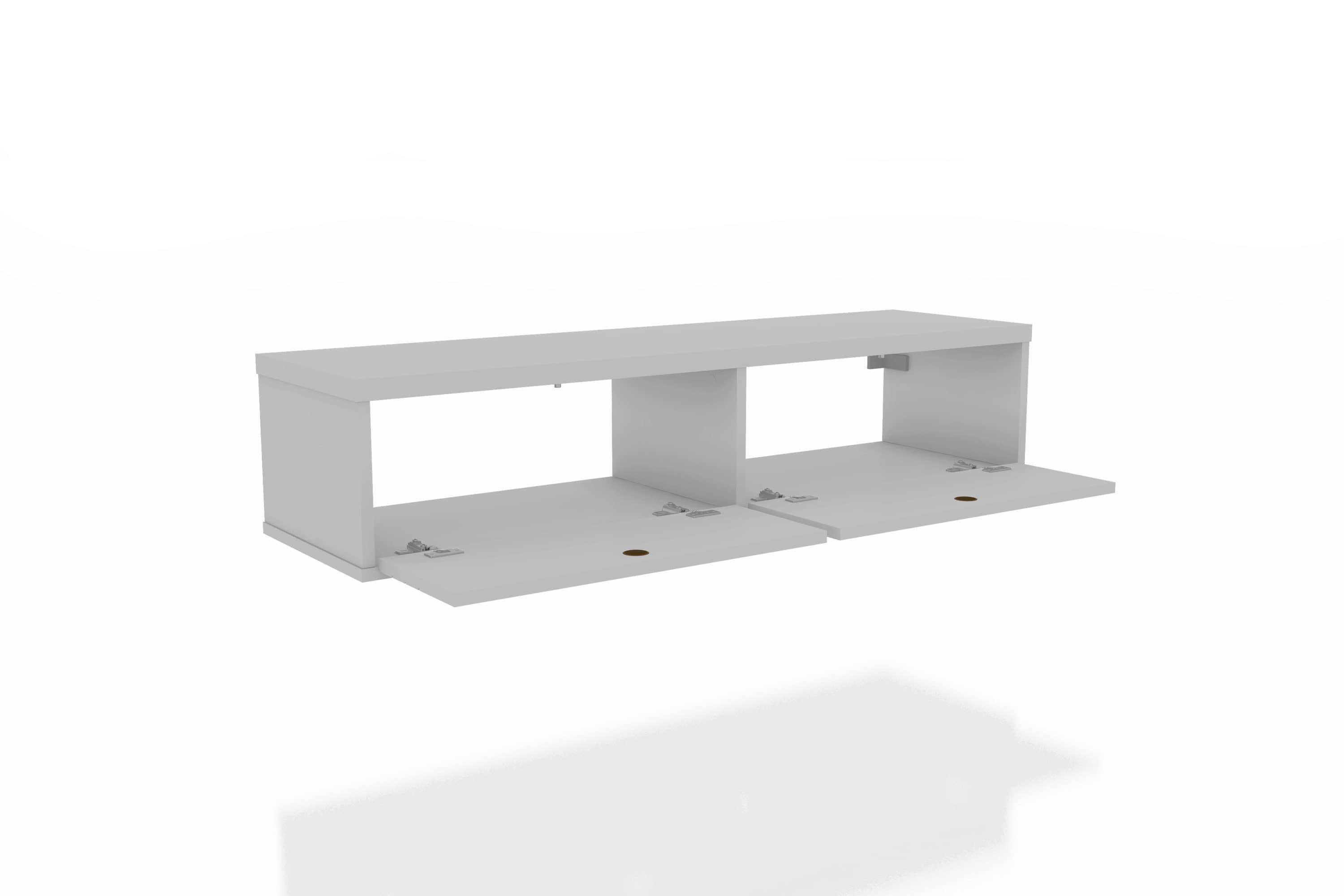 42.28" Liberty Floating Office Desk White - Manhattan Comfort