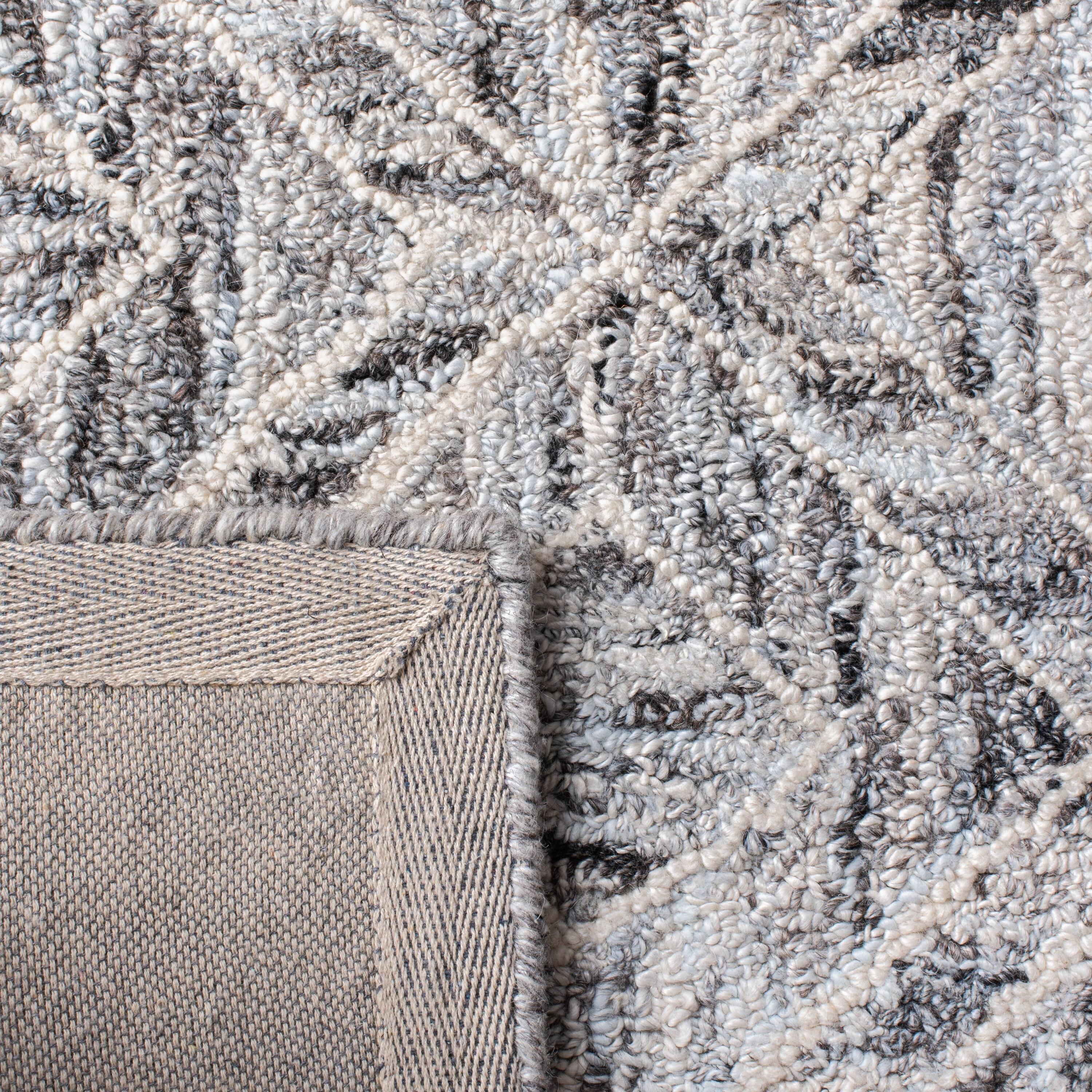 Abstract ABT631 Hand Tufted Runner Rug - Grey/Beige - 2'3"x8' - Safavieh.