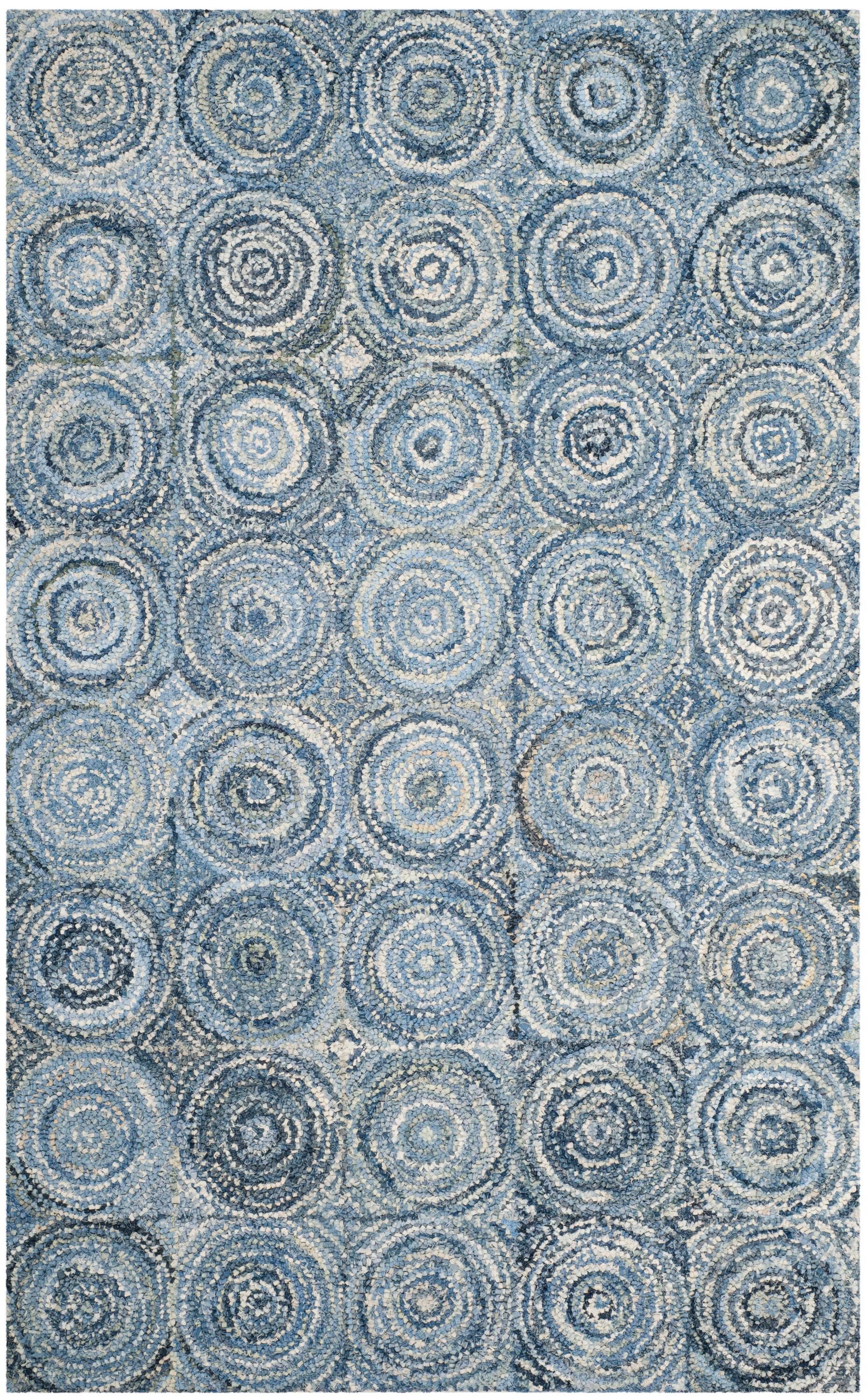 Nantucket NAN214 Hand Tufted Area Rug - Blue - 4'x6' - Safavieh.