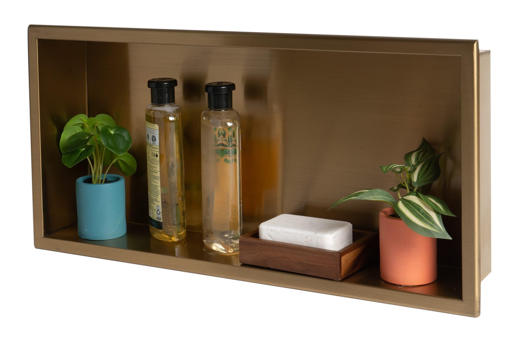 Adhesive Stainless Steel Shower Shelf