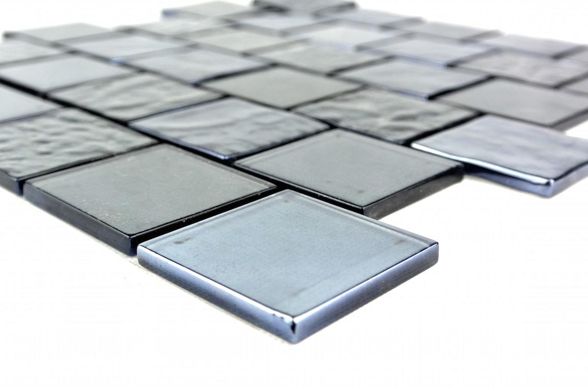 Landscape 2 in. x 2 in. Translucent Glass Plastic Face Mounted Brick Mosaic Designer Pool Tile