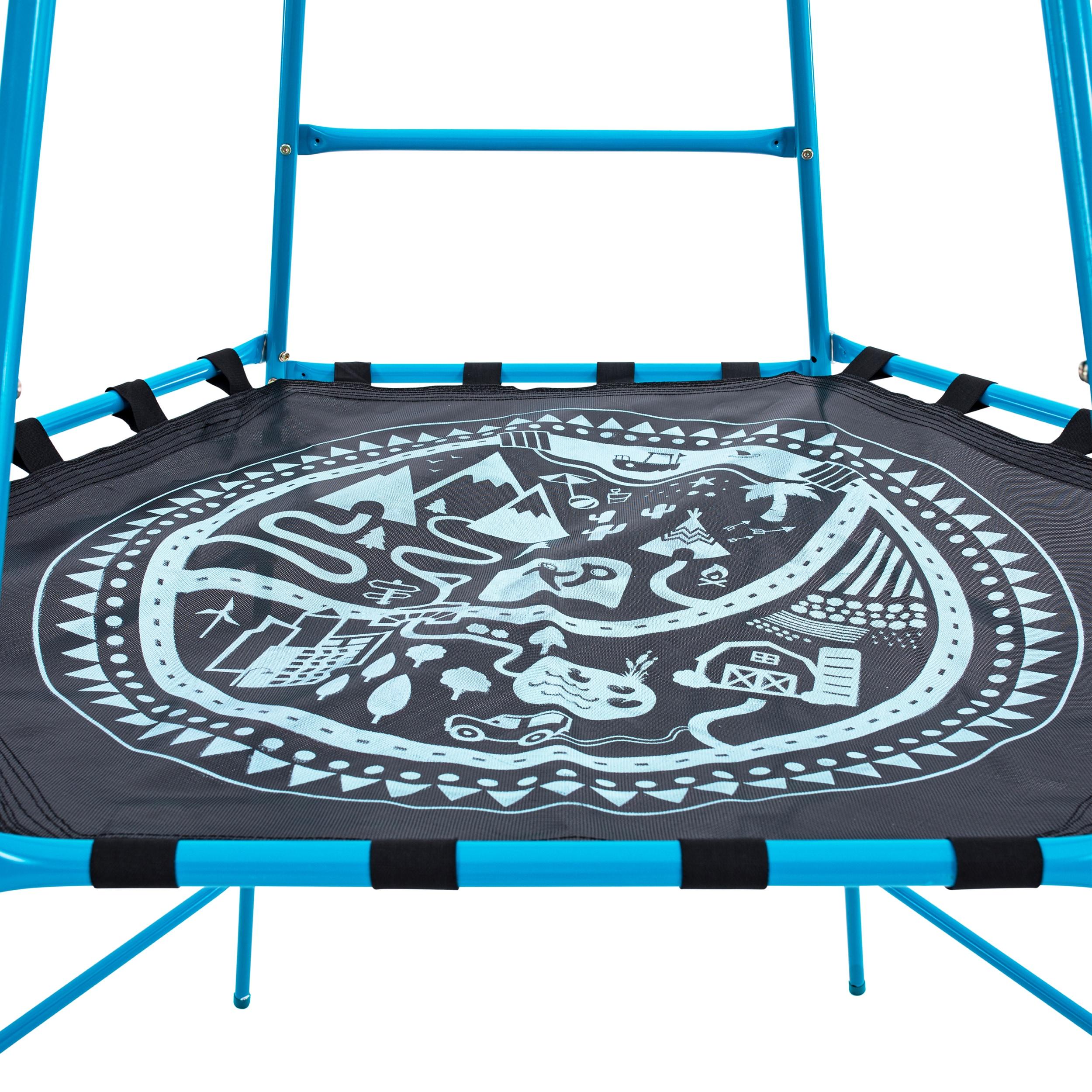 TP Active Fun Explorer Metal Climbing Set Jungle Gym with Platform and Tent, Blue