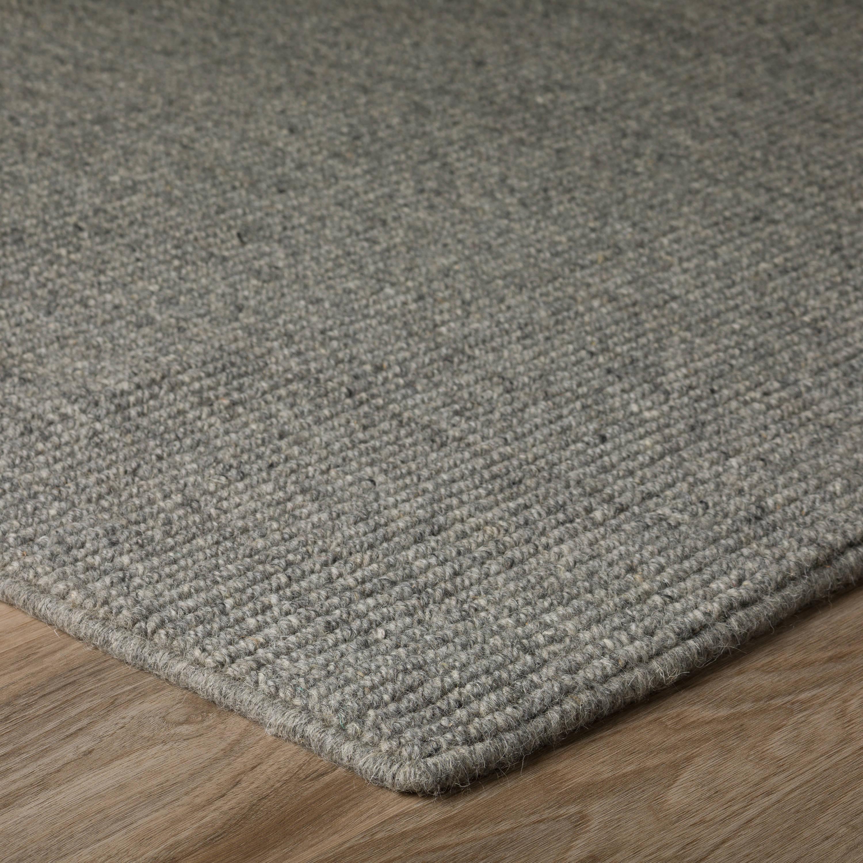 Addison Rugs Jaxon 8' x 10' Rectangle Transitional Wool Area Rug in Pewter Gray