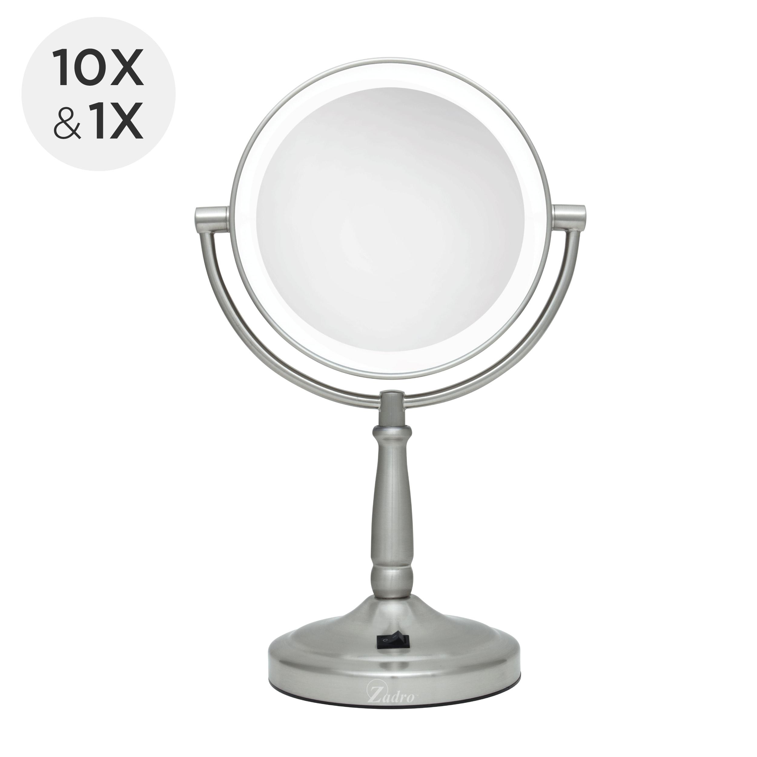 Zadro LED Lighted Makeup Mirrors for Women w/ Magnification & Cordless