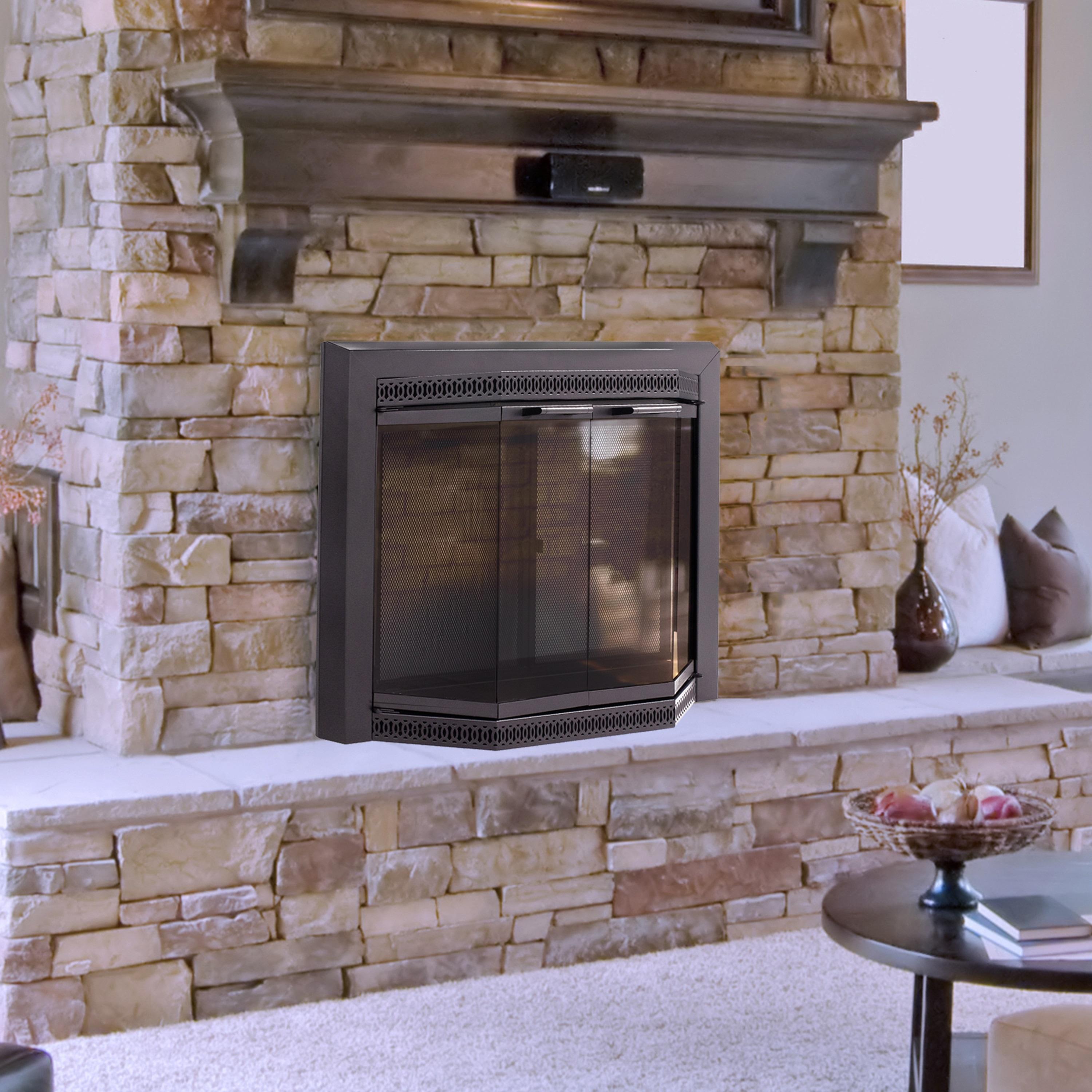 Pleasant Hearth Gavin Collection Fireplace Glass Door