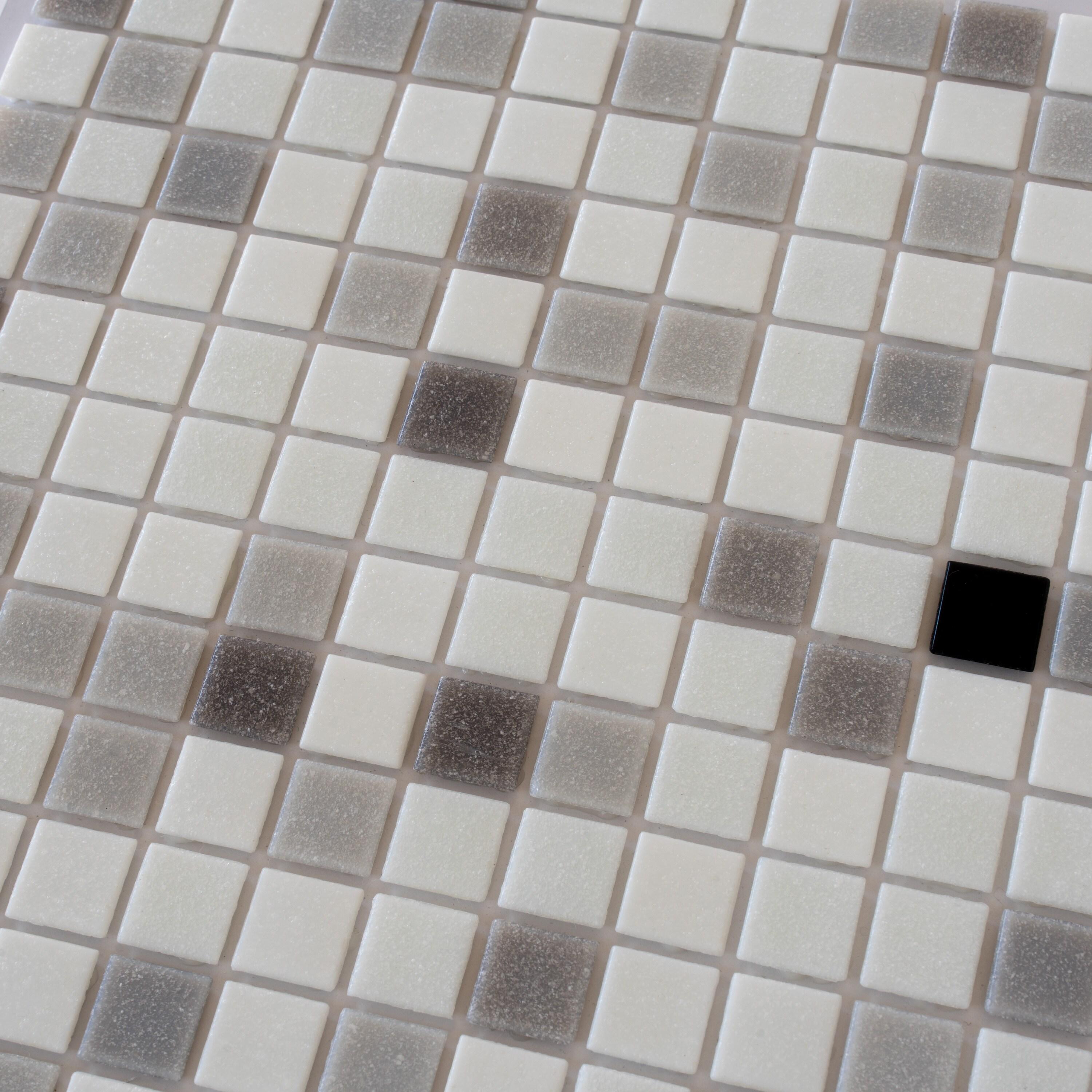 Mingles 0.8" x 0.8" Glass Mosaic Grid Wall & Floor Tile