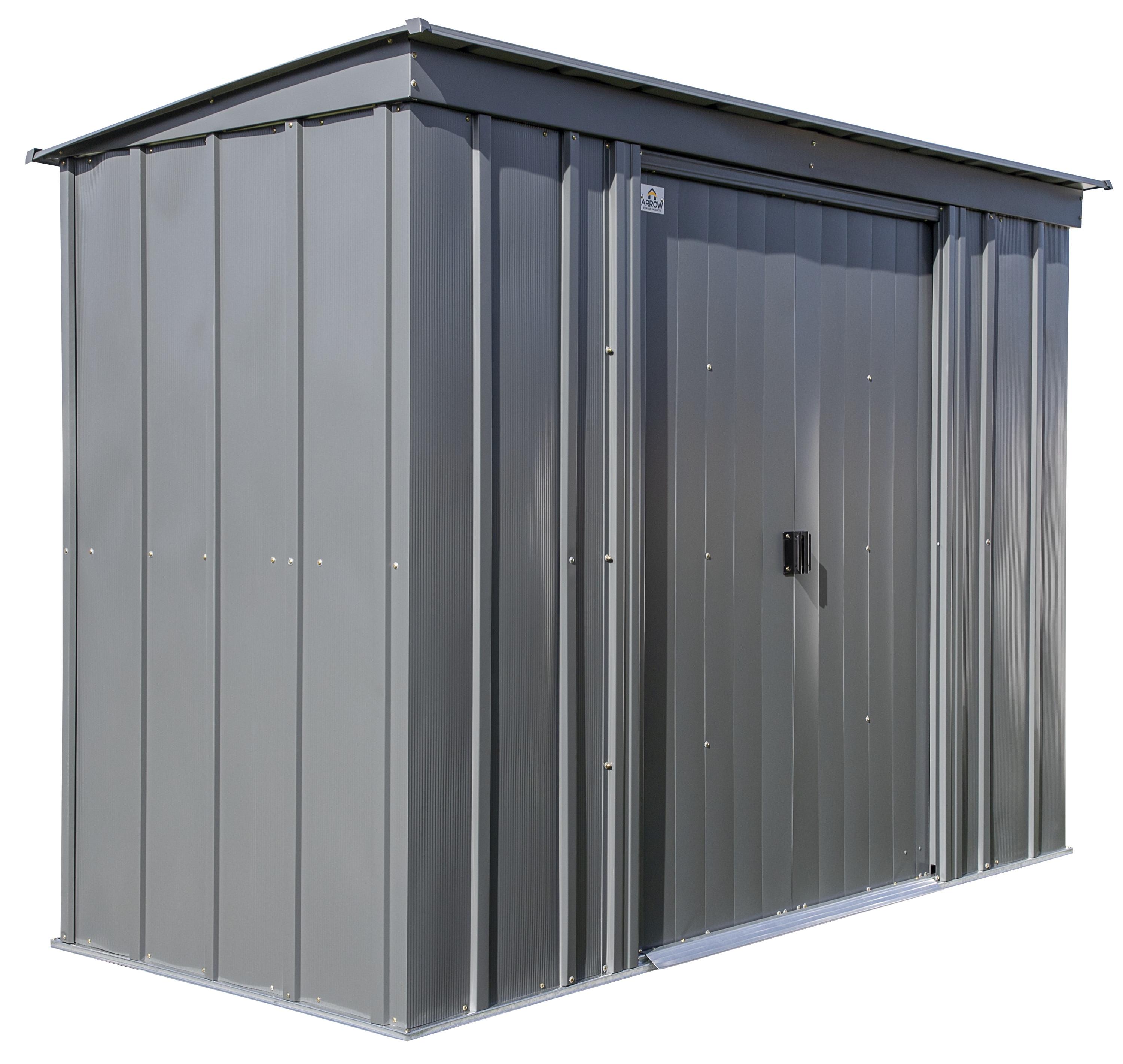 Arrow 8 ft. W x 4 ft. D Galvanized Steel Vertical Storage Shed