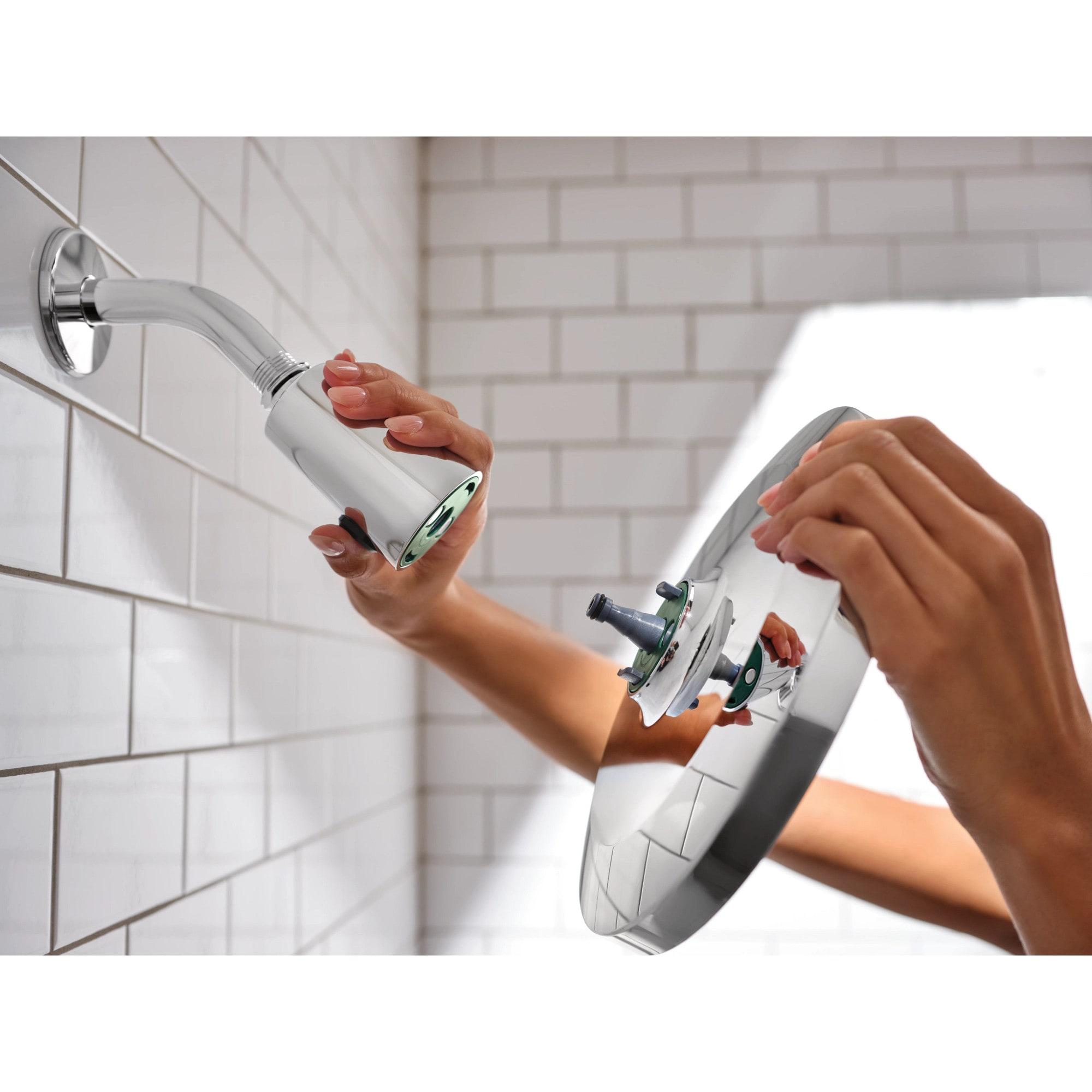 MOEN Verso Magnetix 8-Spray Patterns with 1.75 GPM 9 in. Wall Mount Fixed Shower Head in Chrome, Grey