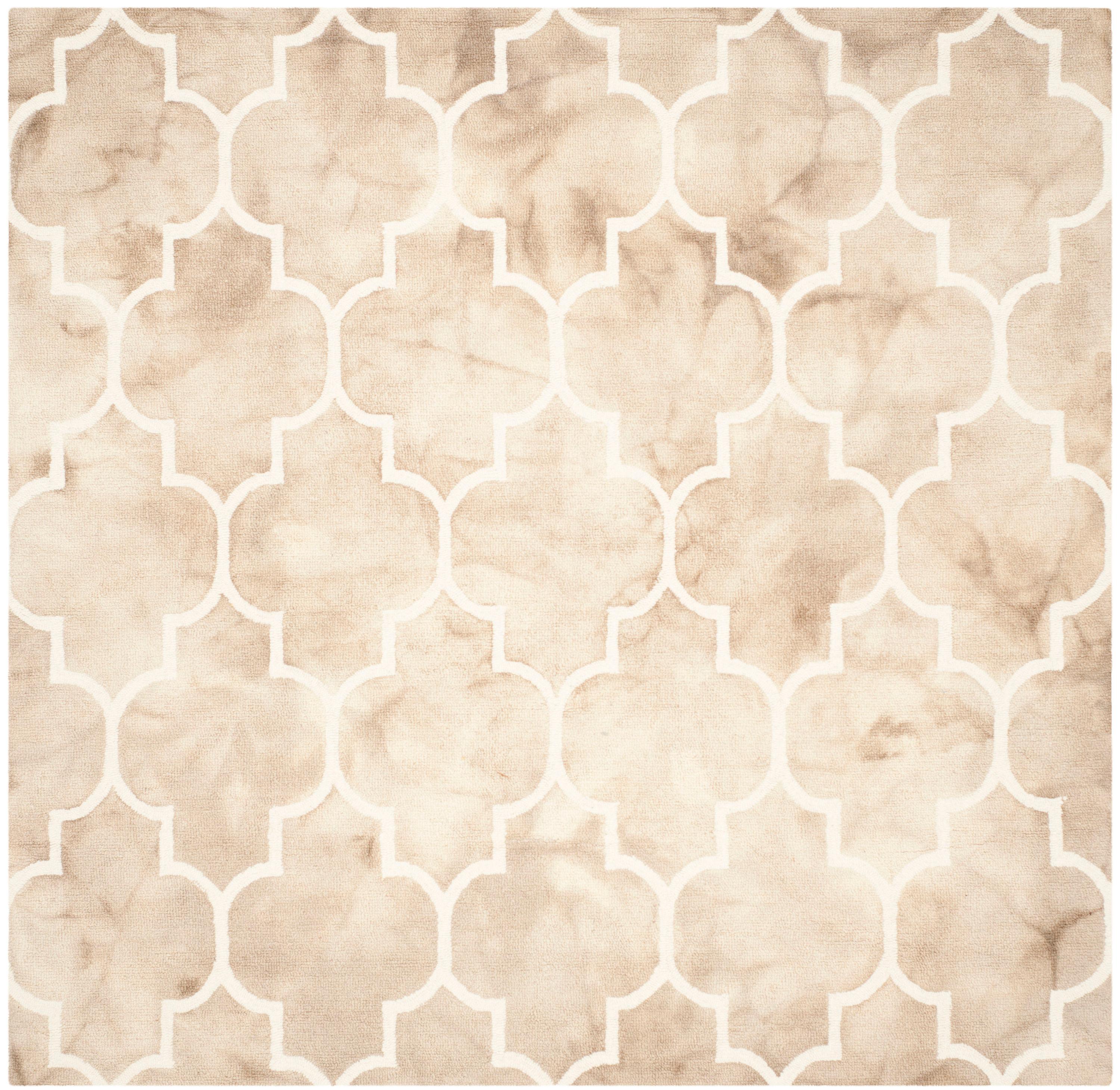 Dip Dye DDY535 Hand Tufted Area Rug - Beige/Ivory - 5'x5' - Safavieh.