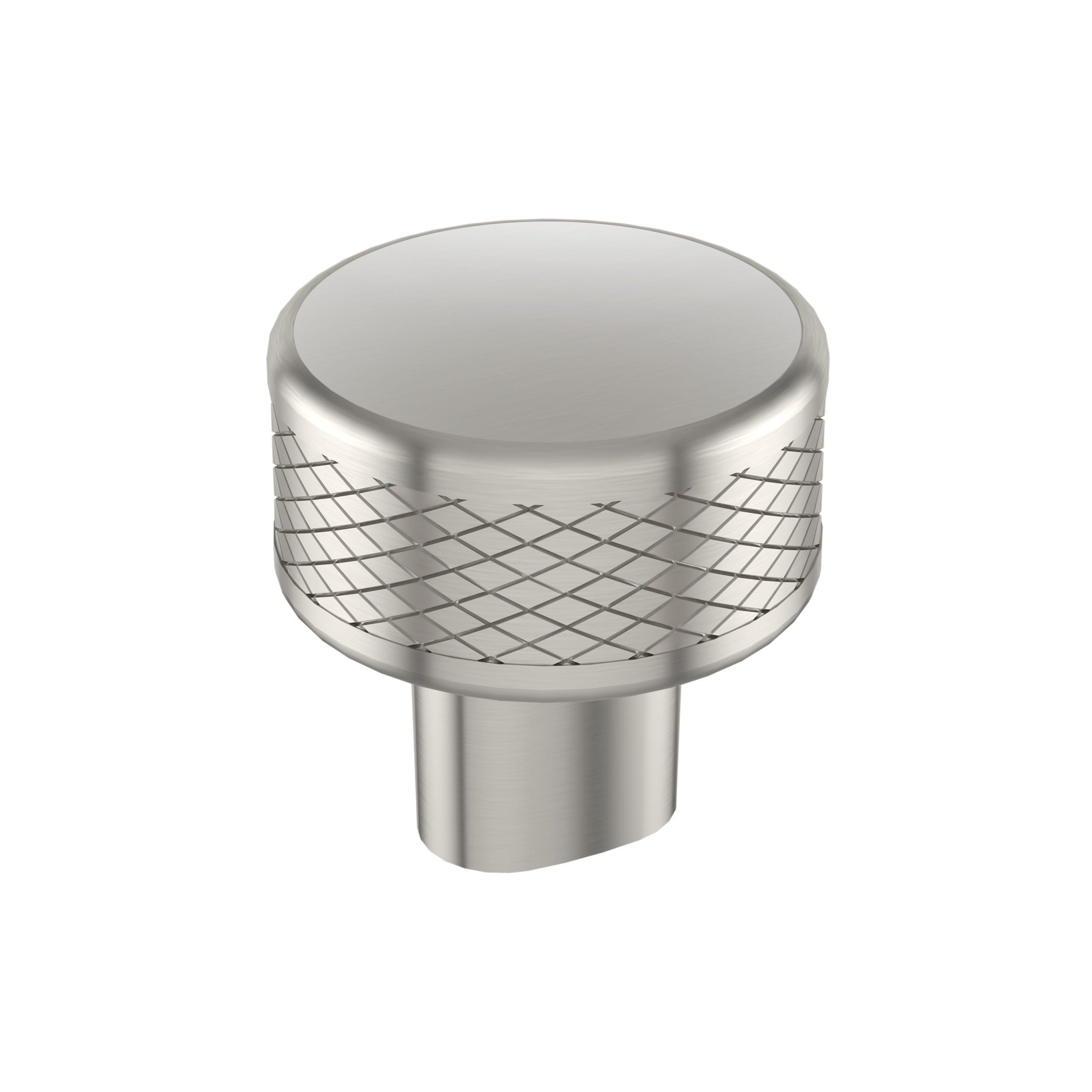 Amerock Bronx 1-1/4 inch (32mm) Diameter Satin Nickel Cabinet Knob