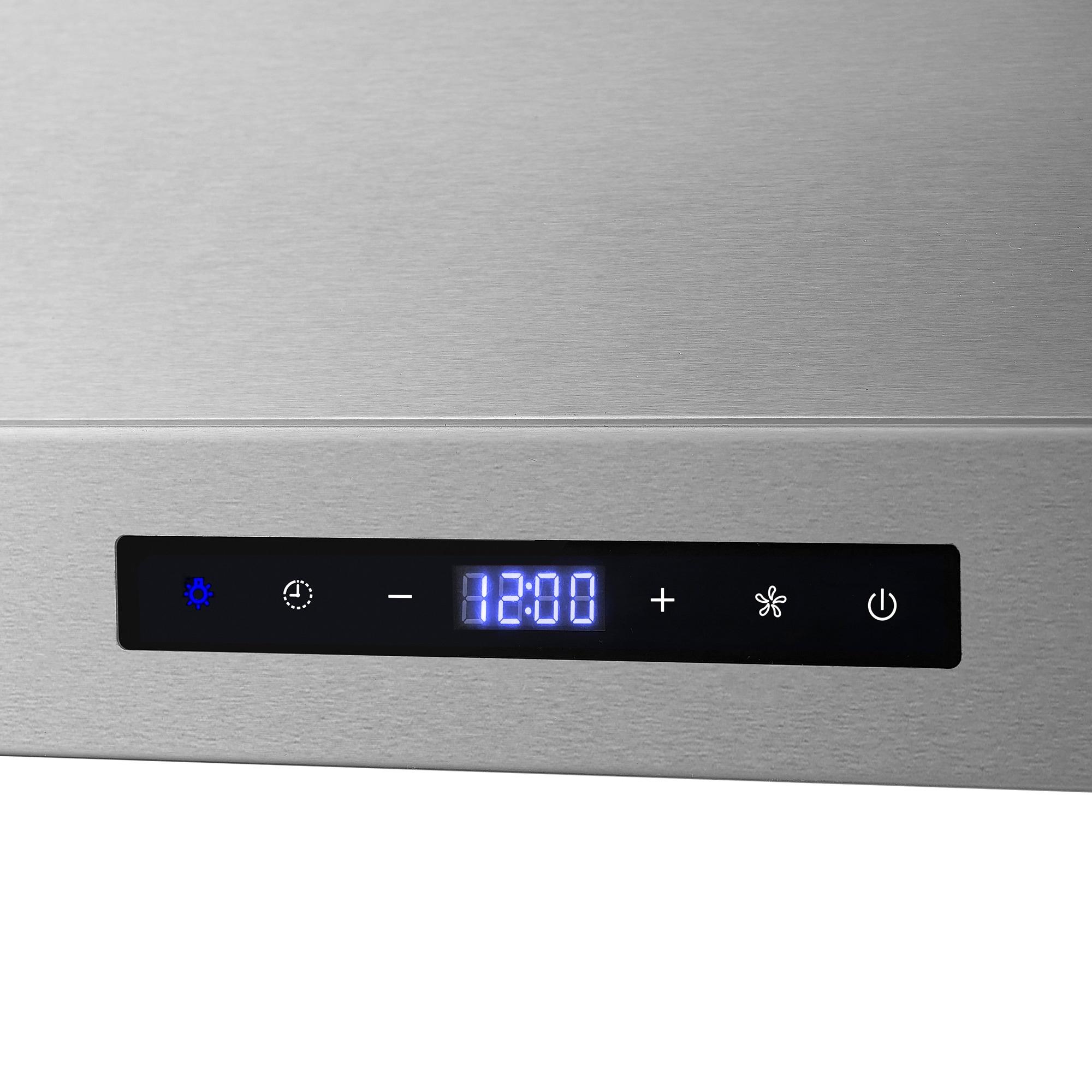 Cosmo 36 in. Vista Collection Ducted Wall Mount Range Hood, Touch Controls, LED Lights, Permanent Filters, Stainless Steel