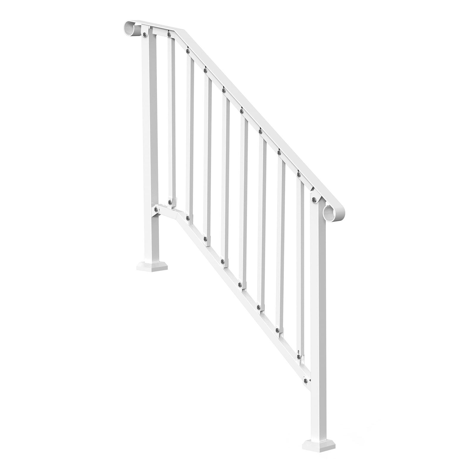 VEVOR Hand Rails for Outdoor Steps, Wrought Iron Railing, Porch And Stair Railing Kit