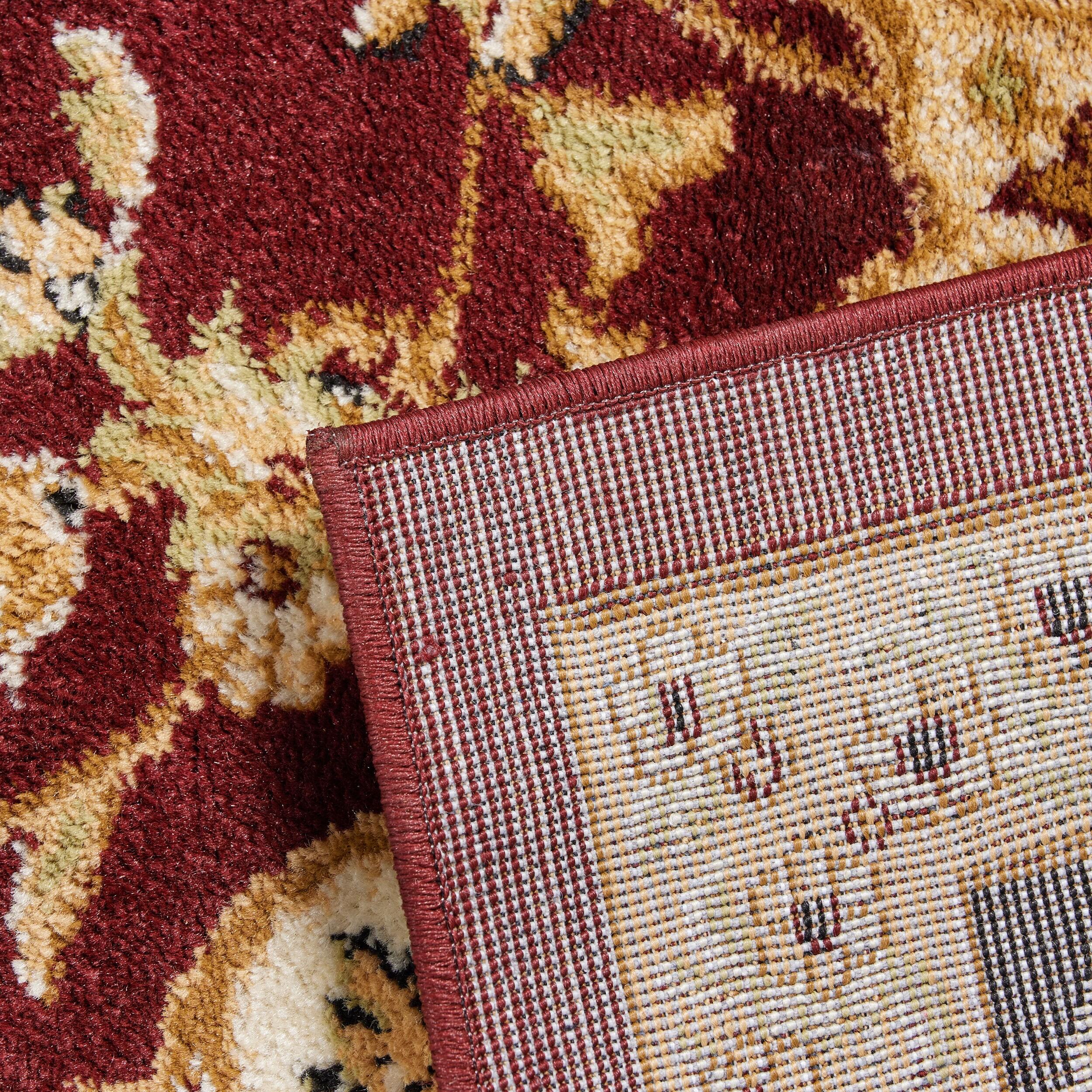 World Rug Gallery Traditional Oriental Medallion Area Rug - Burgundy 7'10" x 10'2"