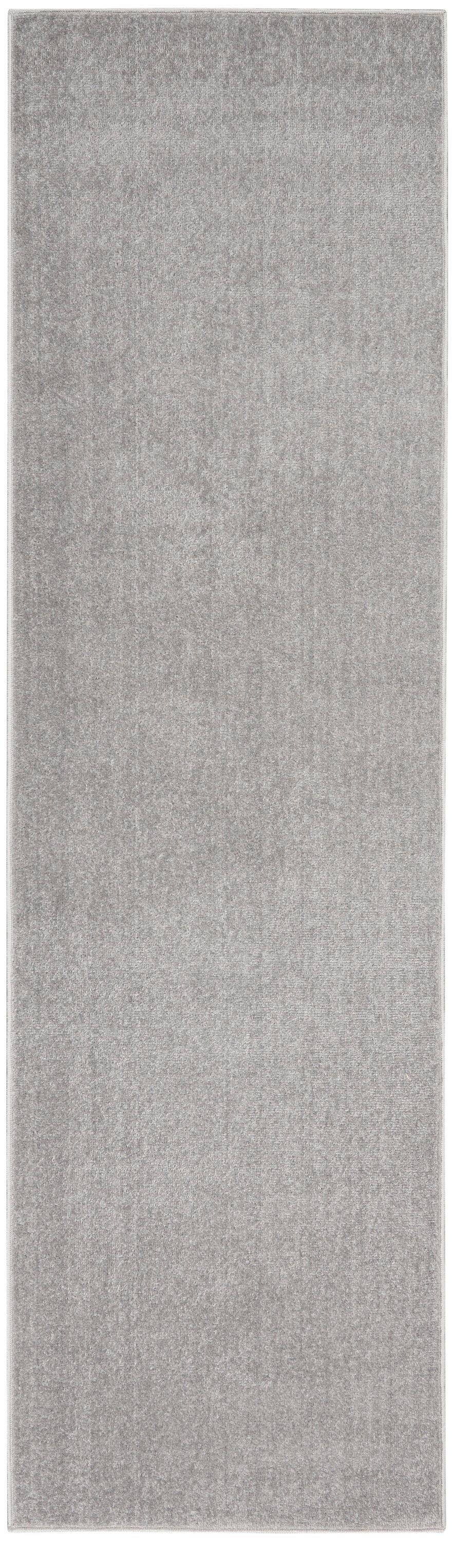 Nourison Essentials Easy Care Indoor Outdoor Area Rug - Silver Grey 2'2" x 10'