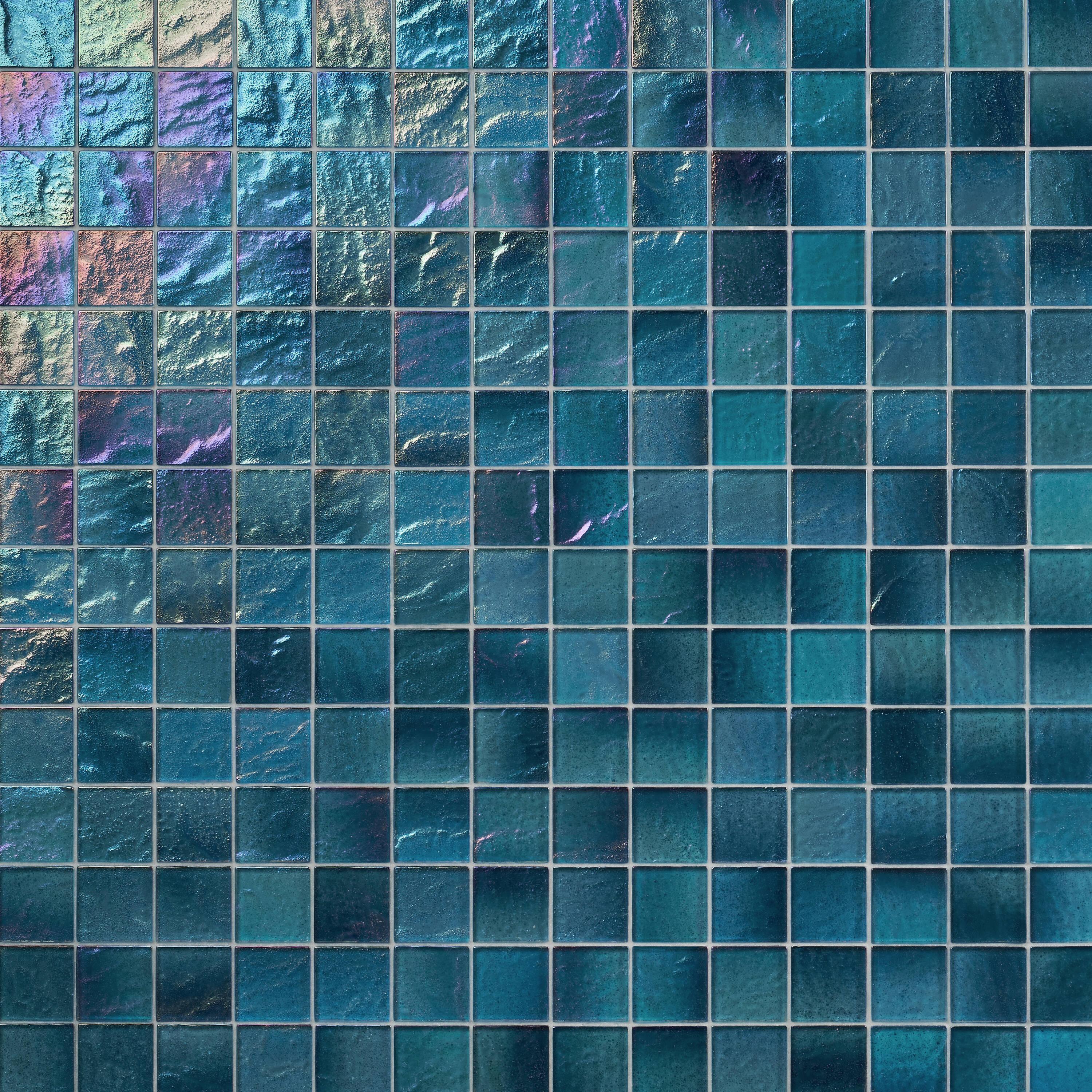 Bond Tile Speckle 11.73" x 11.73" Iridescent 2" Squares Glass Mosaic Wall Tile (0.95 Sq. Ft. / Sheet) | Wayfair