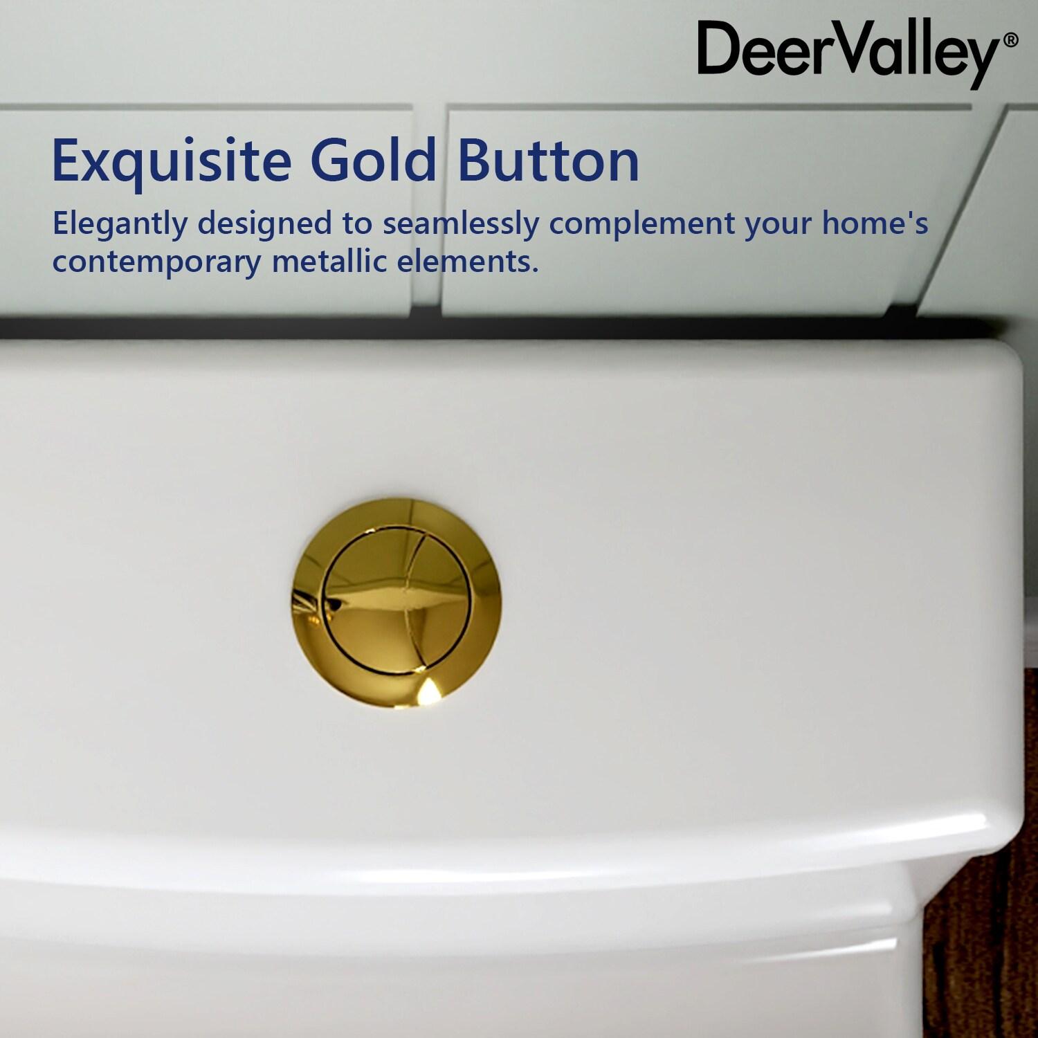 DeerValley Liberty Compact Toilets One-Piece Toilet With High-Efficiency Flush Round Toilet for Space-Saving Floor Mounted (Seat Included)